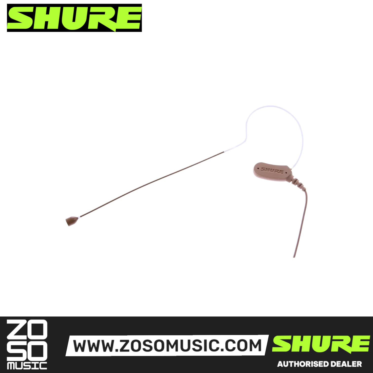 Shure MX153C/O Omnidirectional Earset Microphone for Shure Wireless - Cocoa, SHURE, WIRELESS MICROPHONE SYSTEM, shure-wireless-microphone-system-mx153c-o-tqg, ZOSO MUSIC SDN BHD