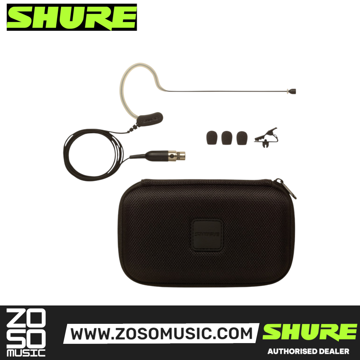 Shure MX153B/O Omnidirectional Earset Microphone for Shure Wireless - Black (MX153 / MX-153), SHURE, WIRELESS MICROPHONE SYSTEM, shure-wireless-microphone-system-mx153b-o-tqg, ZOSO MUSIC SDN BHD