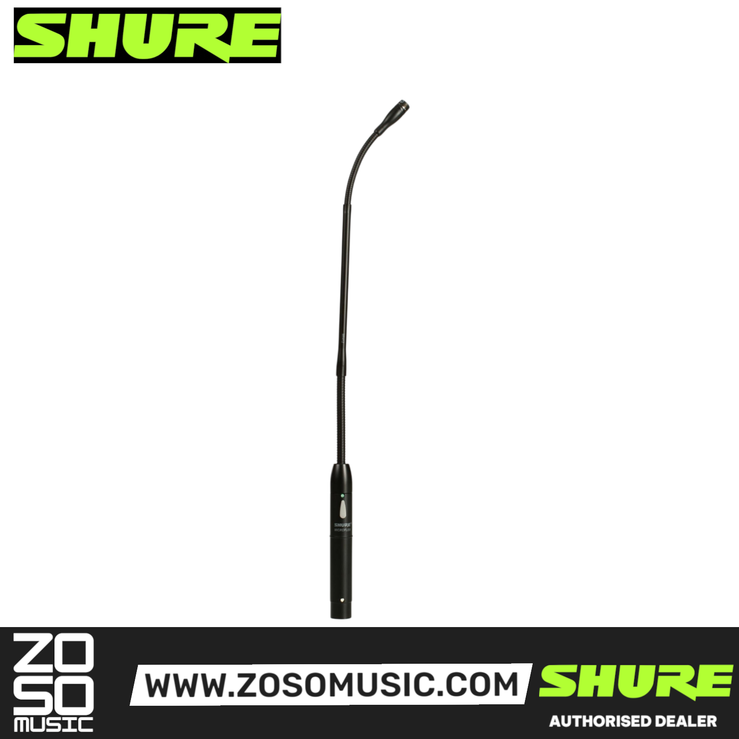 Shure MX418S/S 18 inch Supercardioid Gooseneck Microphone with Preamp & Mute Switch (MX418SS), SHURE, MICROPHONE, shure-microphone-mx418s-s, ZOSO MUSIC SDN BHD