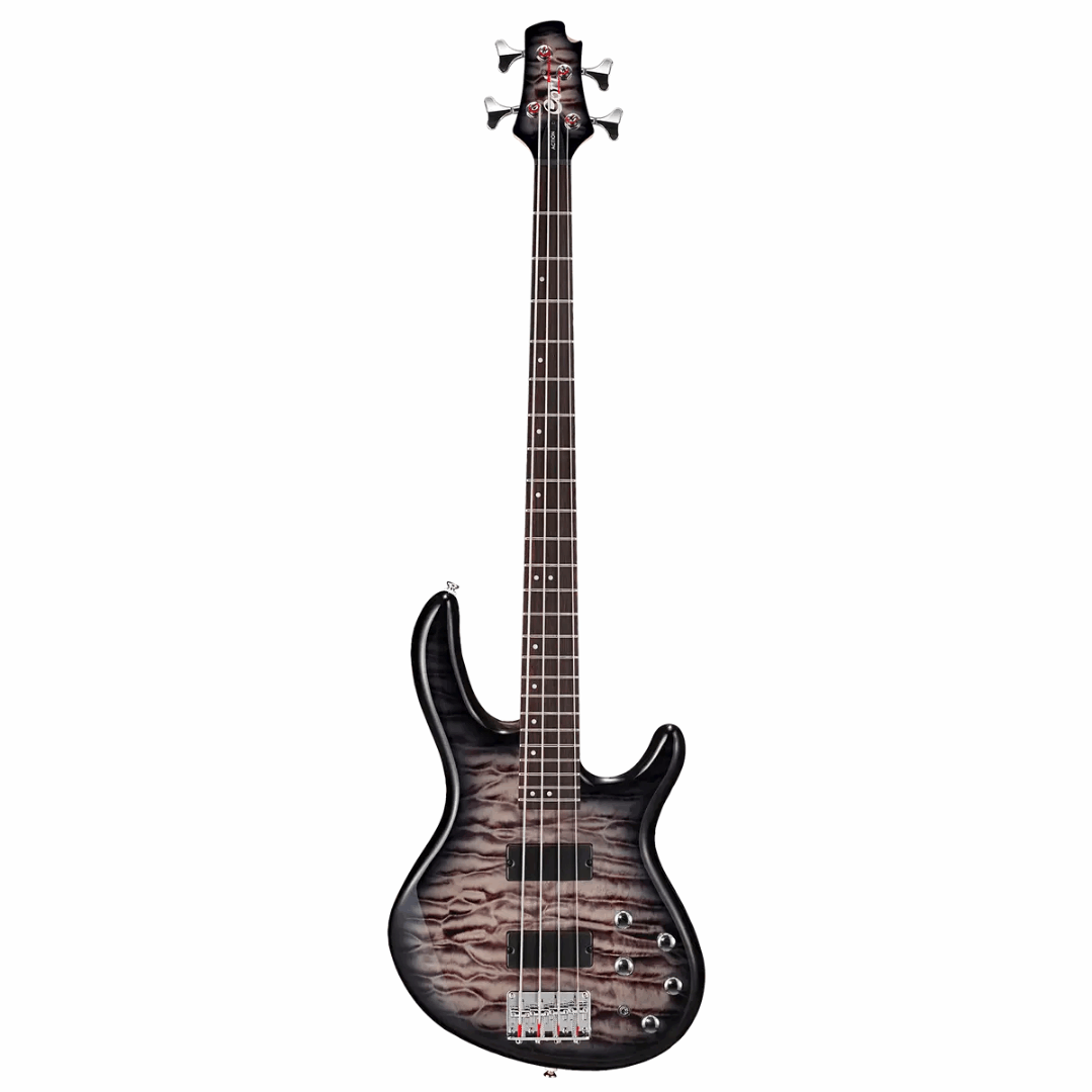 Cort Action DLX V Plus Bass Guitar With Bag Faded Grey Burst