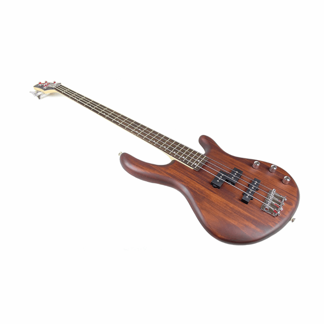 Cort Action PJ Electric Bass Guitar With Bag Open Pore Walnut | CORT , Zoso Music