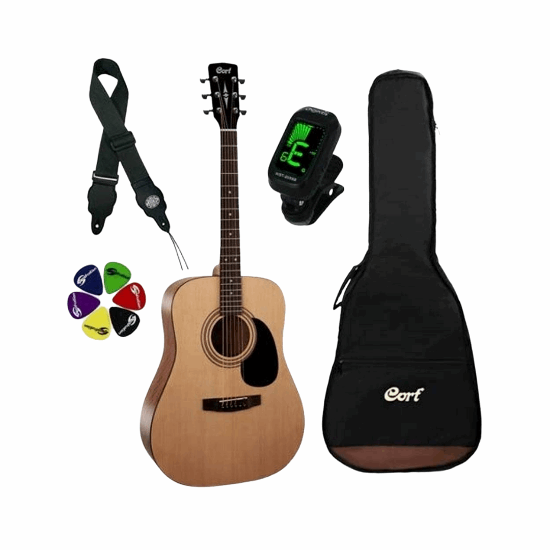 Cort CAP-810 Acoustic Guitar With Bag And Accessories Open Pore | CORT , Zoso Music