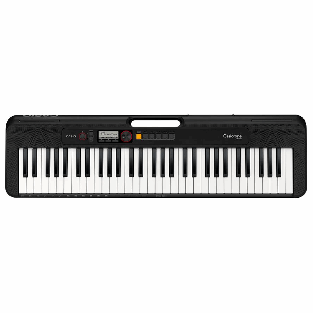 CASIO CT-S200 BLACK TONE 61 KEYS PORTABLE KEYBOARD WITH STAND, NOTE STAND, KEYBOARD BAG & AC ADAPTOR | CASIO , Zoso Music