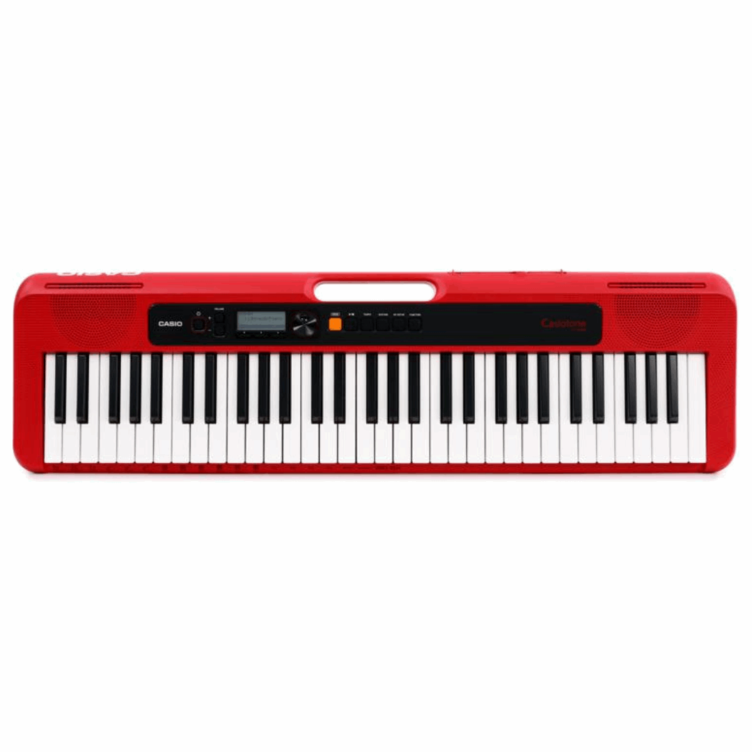 CASIO CT-S200 RED TONE 61 KEYS PORTABLE KEYBOARD WITH STAND, NOTE STAND, KEYBOARD BAG & AC ADAPTOR | CASIO , Zoso Music
