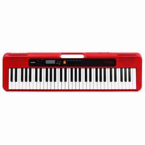 CASIO CT-S200 RED TONE 61 KEYS PORTABLE KEYBOARD WITH STAND, NOTE STAND, KEYBOARD BAG &amp; AC ADAPTOR | CASIO , Zoso Music