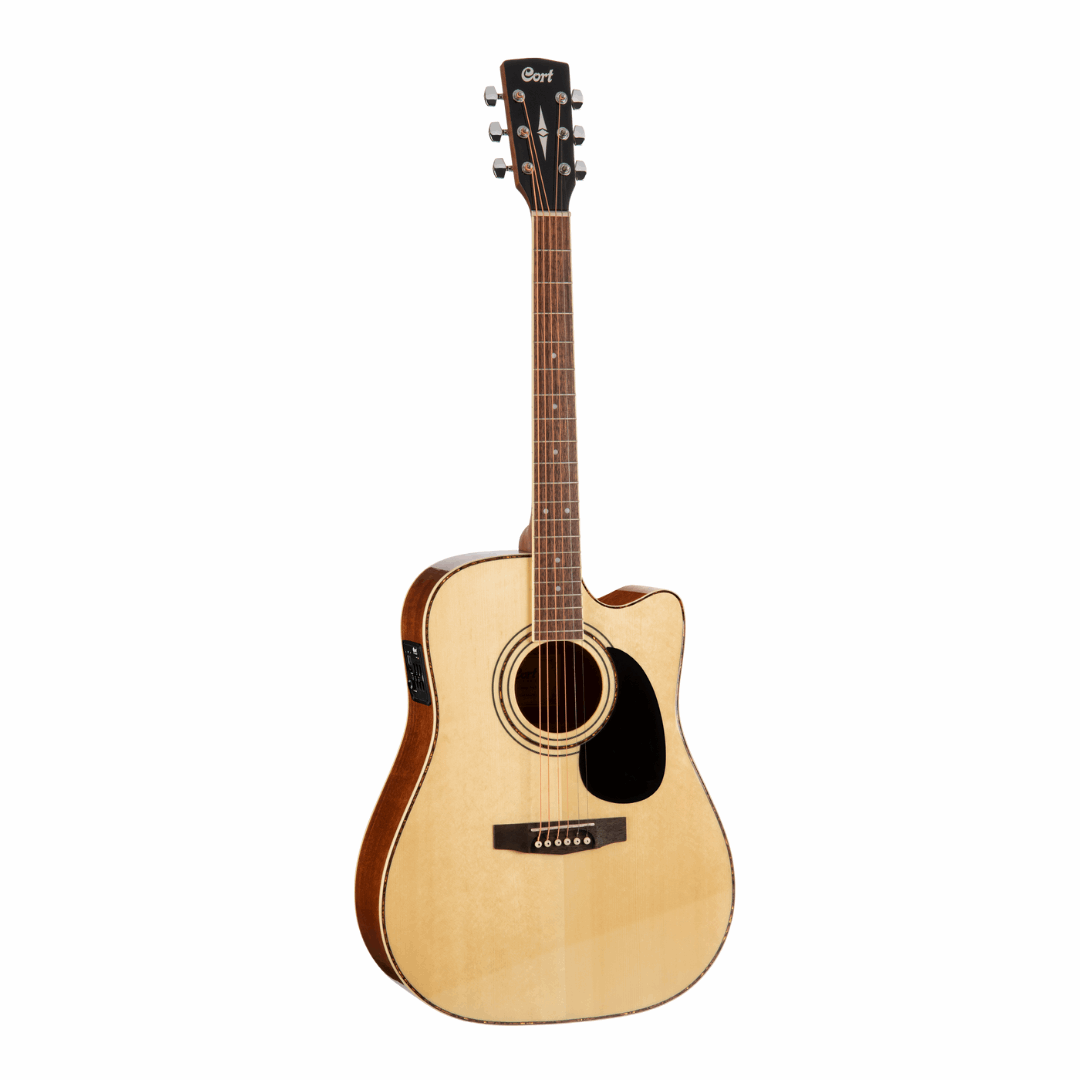 Cort AD880Ce/Ns Acoustic Guitar W/Eq With Bag Natural Satin Color | CORT , Zoso Music