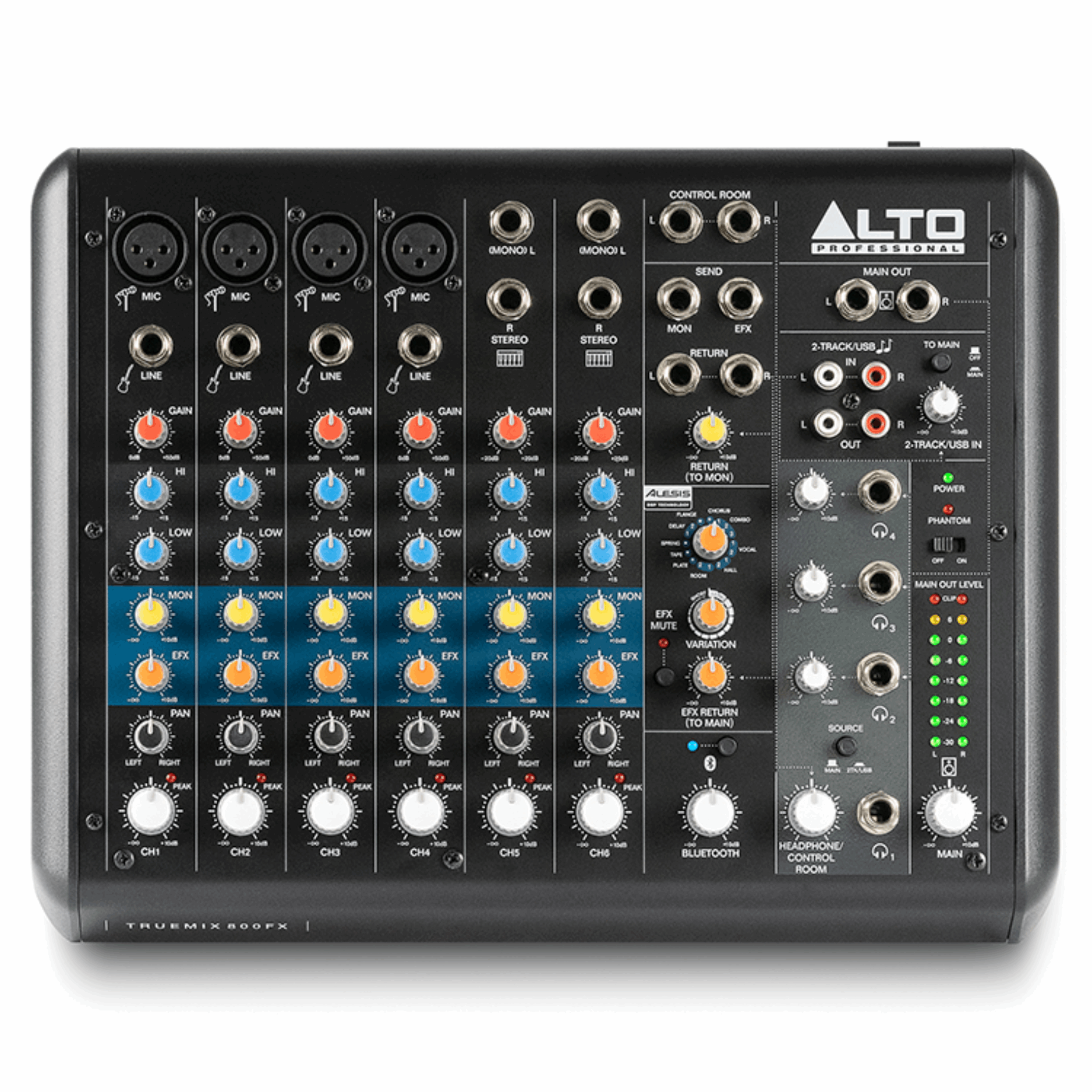 Alto Professional TrueMix 800 FX Front View Zoso Music