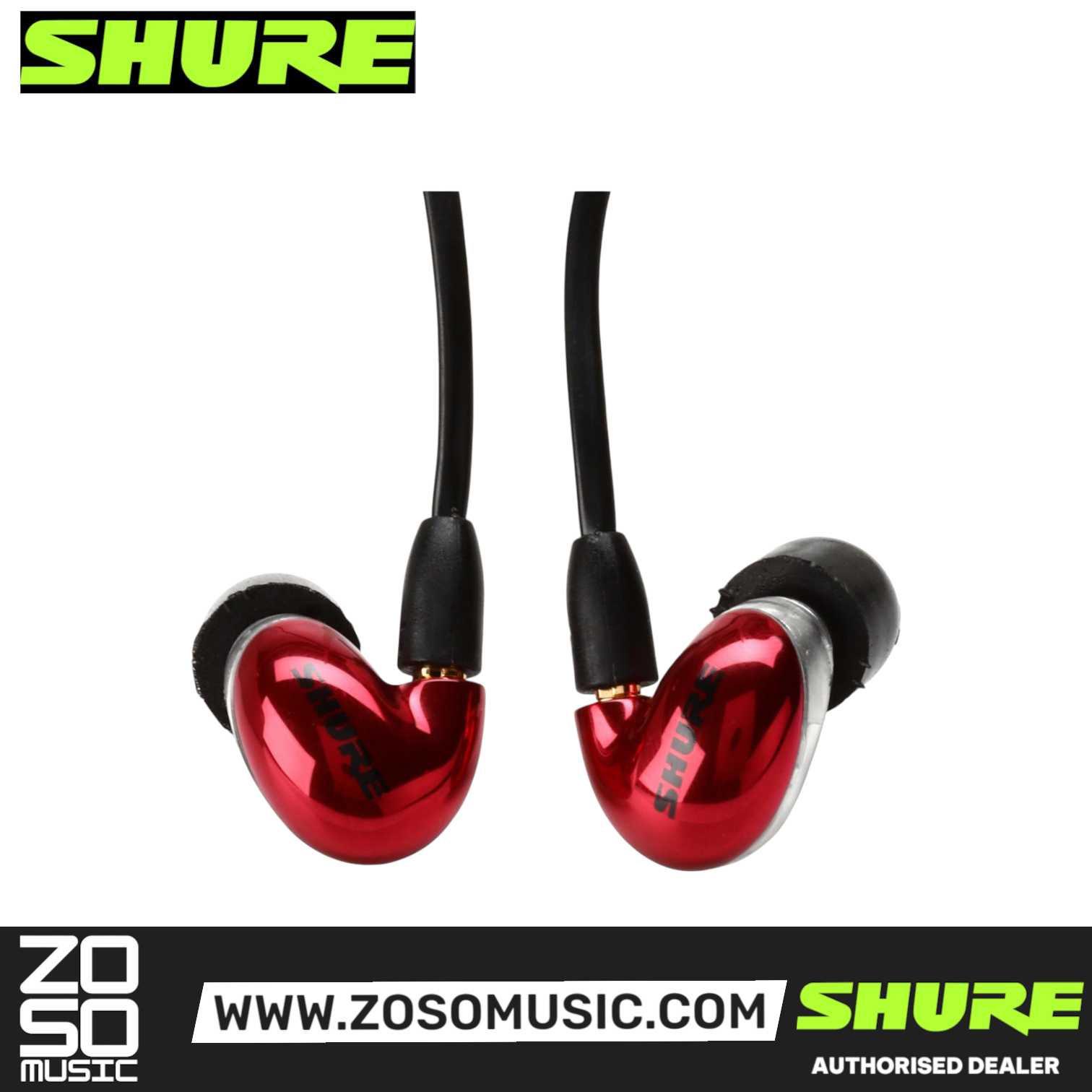 Shure AONIC 5 Sound Isolating Earphones - Red (SE53BARD+UNI), SHURE, IN-EAR MONITOR, shure-in-ear-monitor-se53bard-uni-a, ZOSO MUSIC SDN BHD