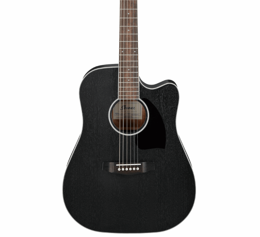 Ibanez Guitar PF16MWCE-WK Performance Series Acoustic Electric Guitar, Weathered Black Open Pore