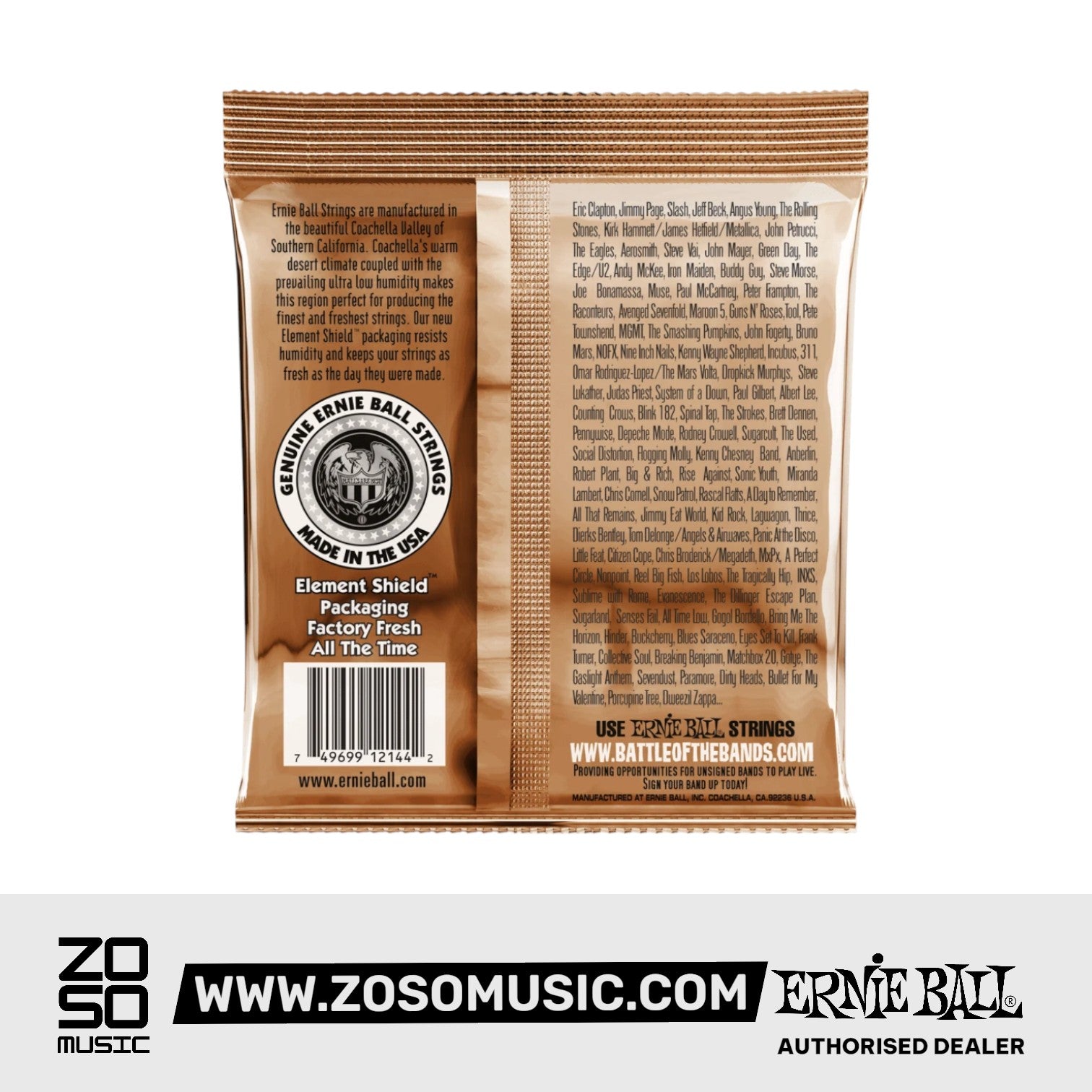 ERNIE BALL 2144 EARTHWOOD PHOSPHOR BRONZE ACOUSTIC GUITAR STRING 13-56 | ERNIE BALL , Zoso Music
