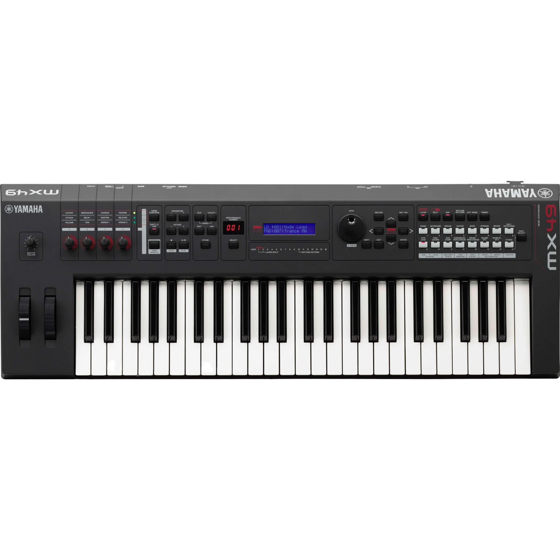 Yamaha MX-49 49-Key Music Synthesizer with MIDI Cable - Black |  YAMAHA MUSIC |  SYNTHESIZER |  Zoso Music