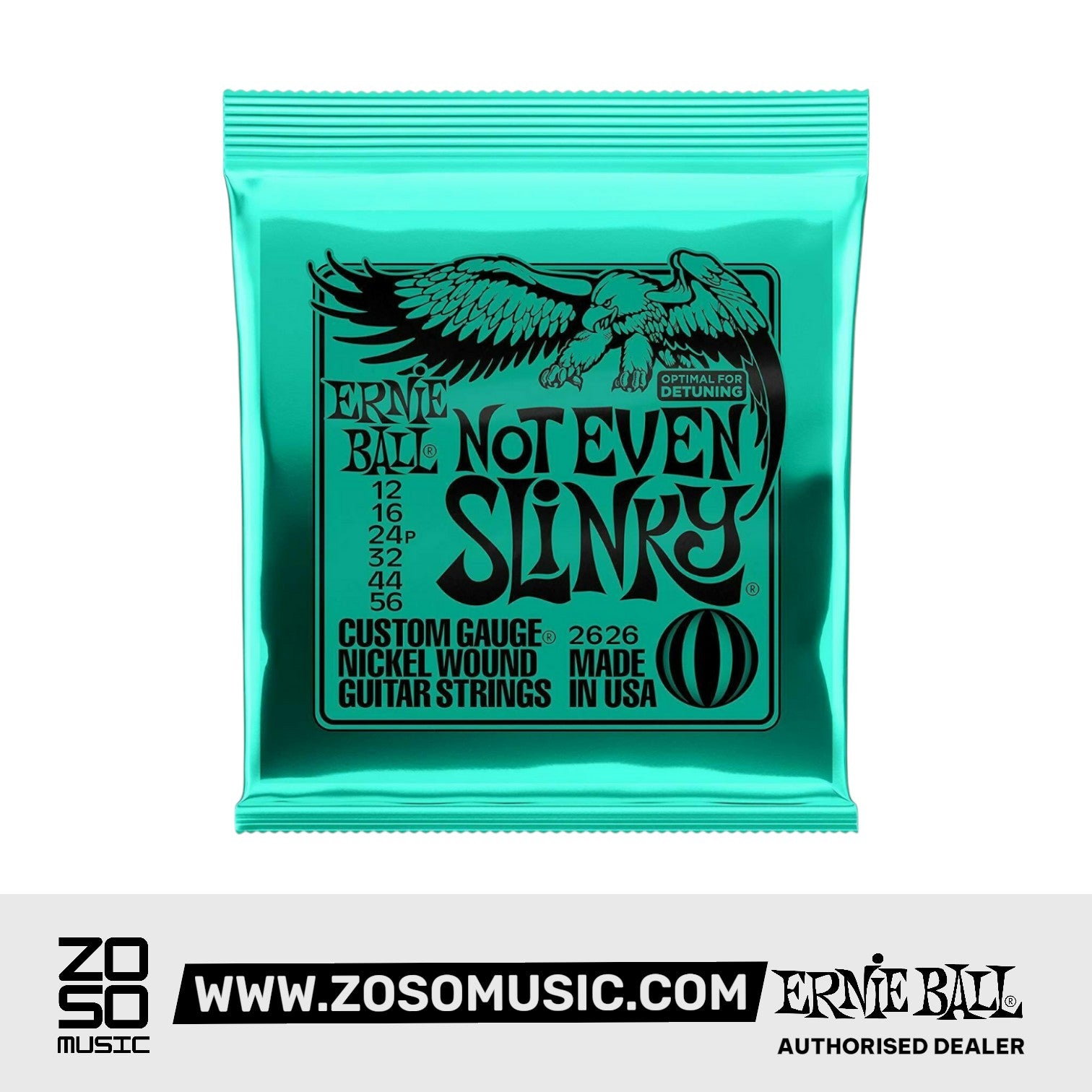ERNIE BALL 2626 NOT EVEN SLINKY DROP TUNE ELECTRIC GUITAR STRING 12-56 | ERNIE BALL , Zoso Music