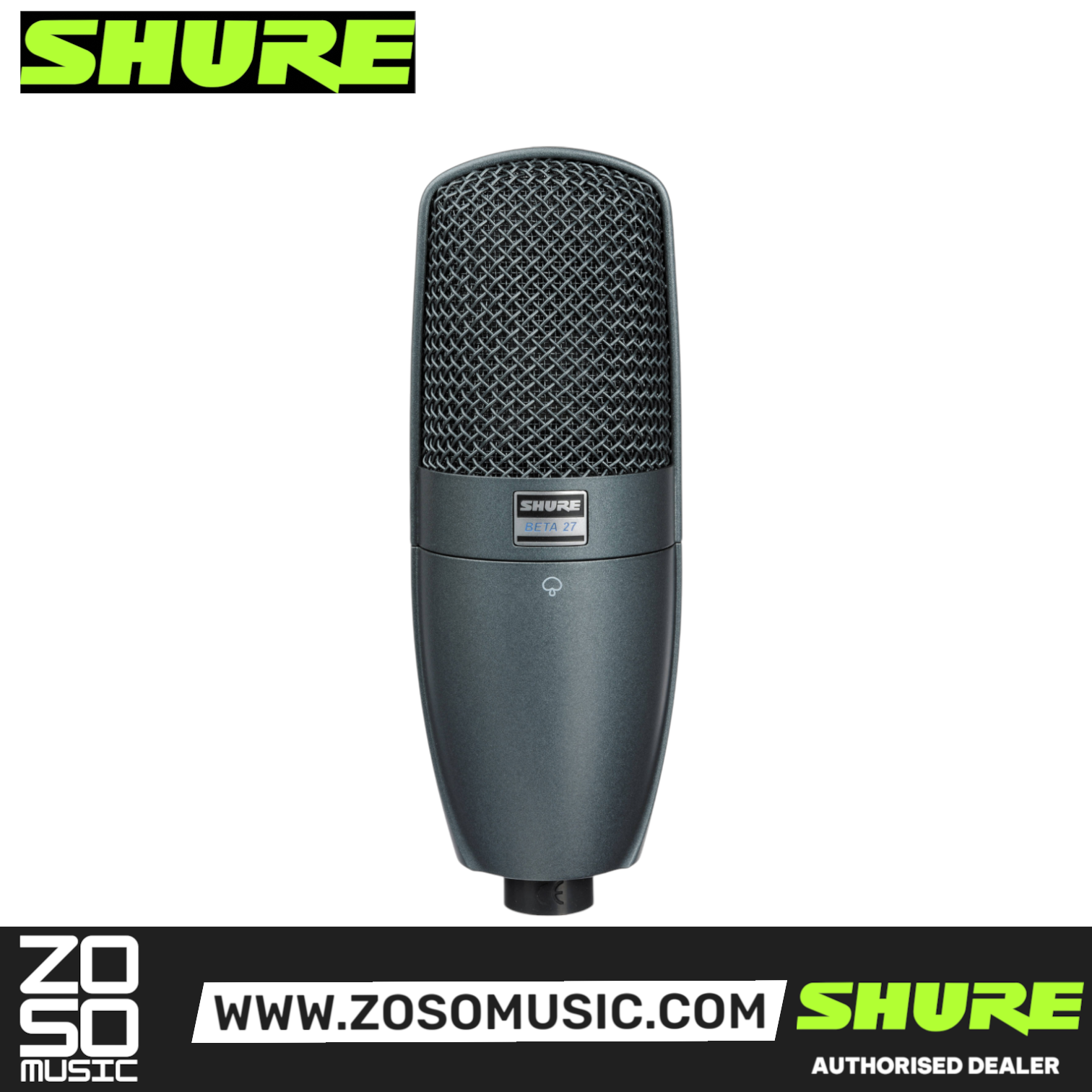 Shure BETA 27 Large-diaphragm Condenser Microphone (BETA-27 / BETA27), SHURE, MICROPHONE, shure-microphone-beta27, ZOSO MUSIC SDN BHD
