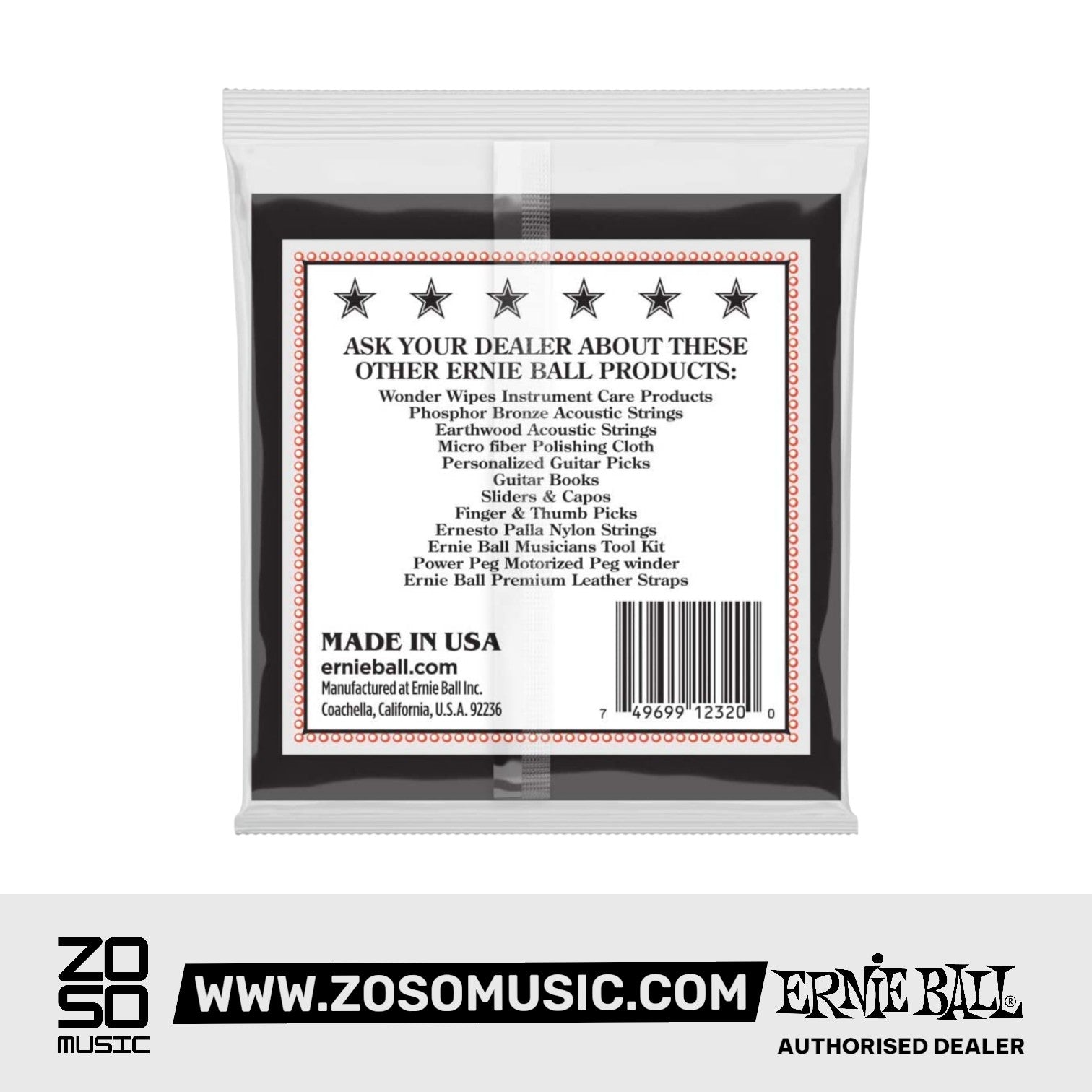 ERNIE BALL 2320 LOOP END MANDOLIN STRINGS 10-36 - MEDIUM GAUGE | ERNIE BALL , Zoso Music