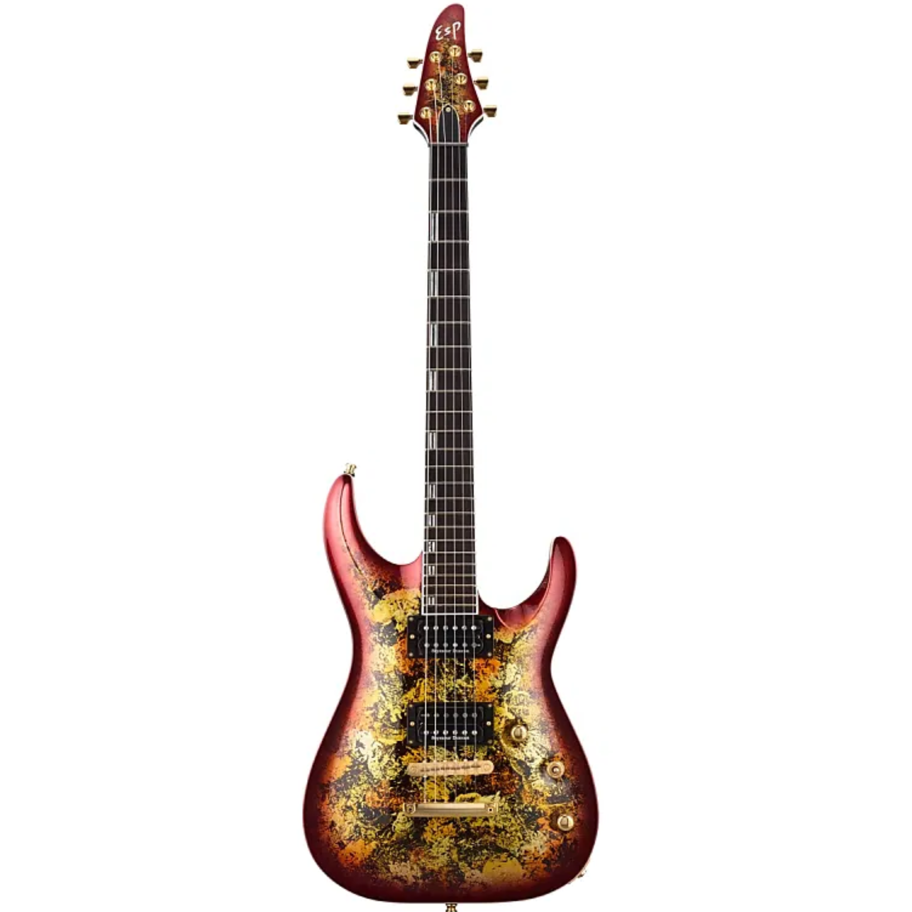 ESP Horizon-CTM-PT NT - Fireopal with Red Pearl Black (HORIZONCTMPTNT) Electric Guitar