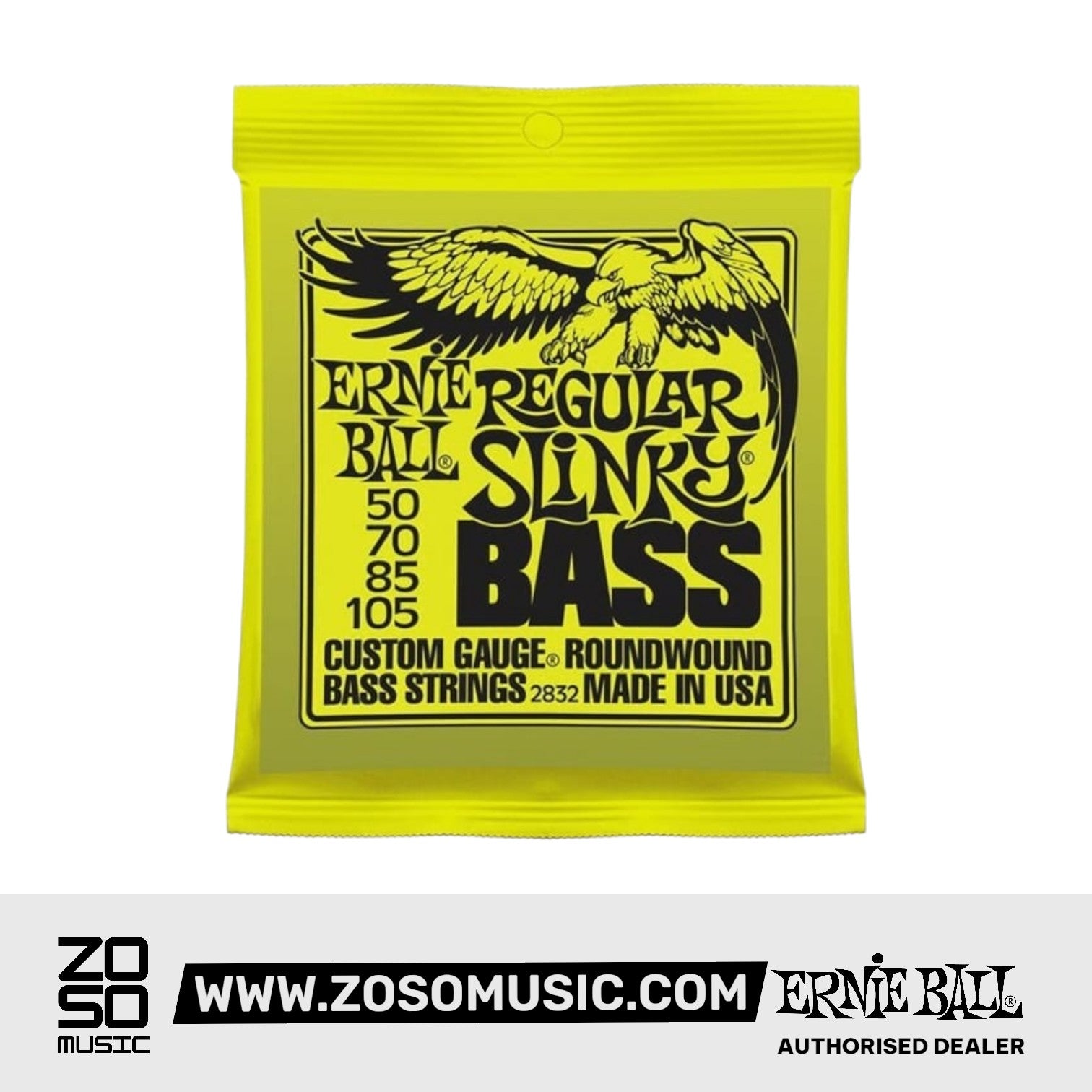 ERNIE BALL EB2832 ELECTRIC BASS GTR STRING REGULAR SLINKY 50-105 | ERNIE BALL , Zoso Music