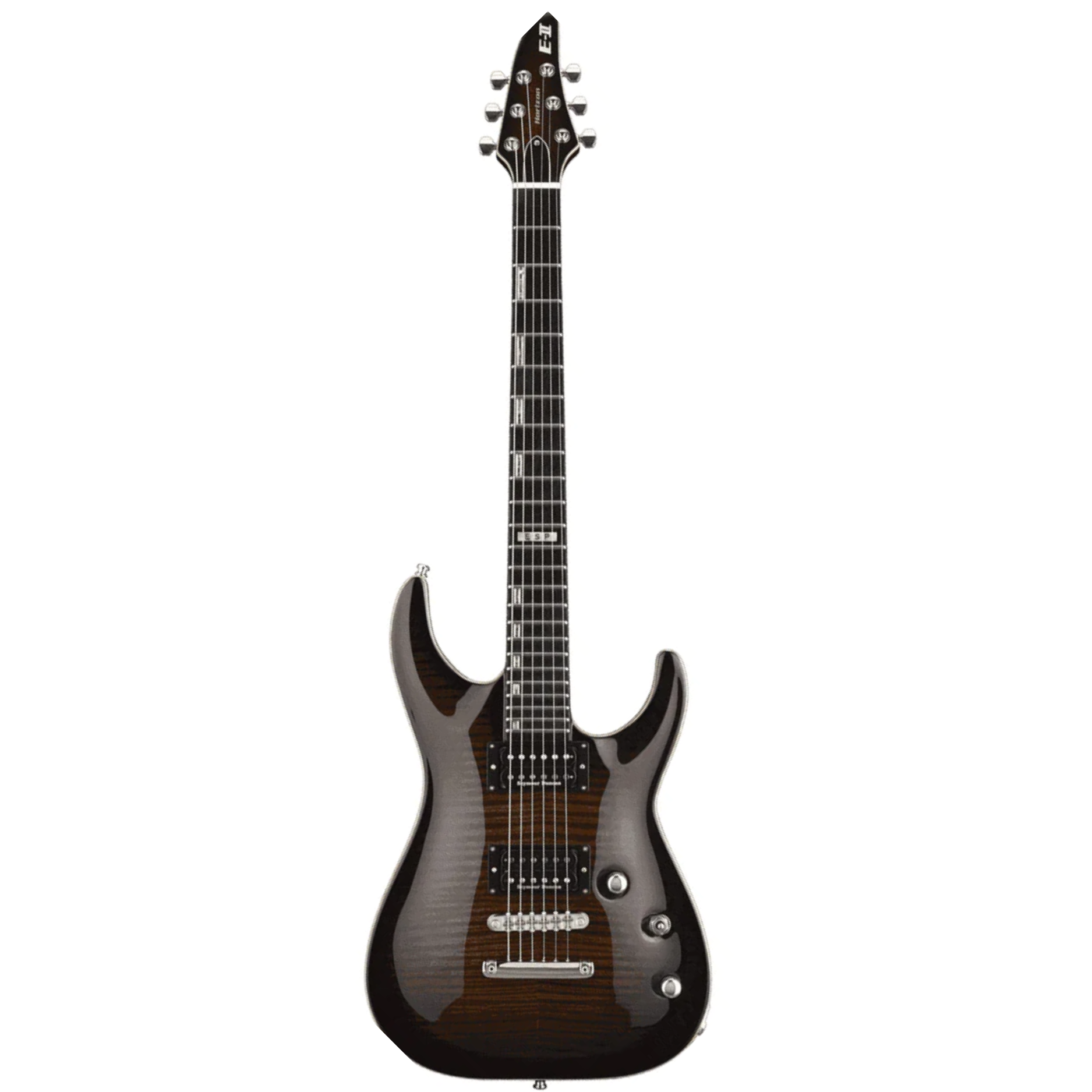 ESP E-II Horizon NT Flame Maple Top - Dark Brown Sunburst [Made in Japan]