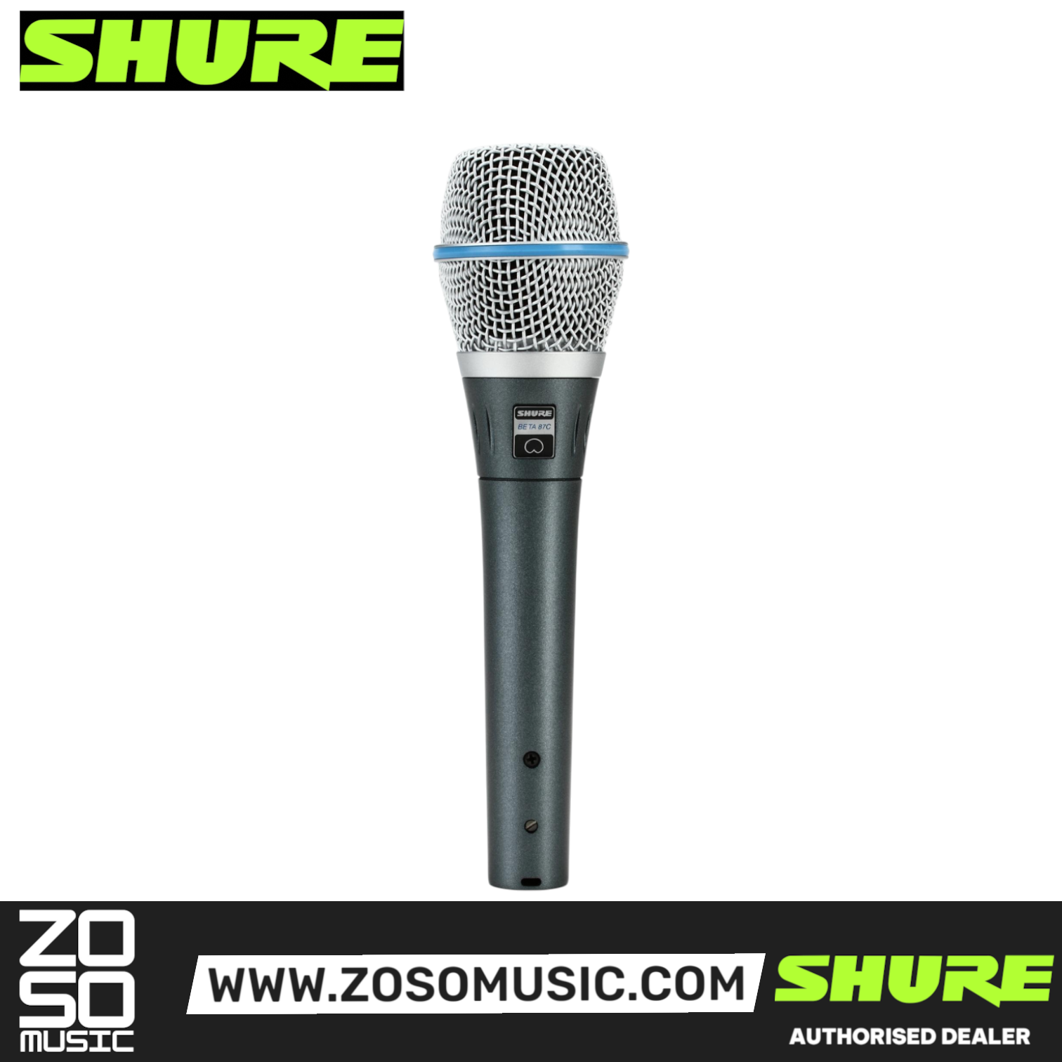 Shure Beta 87C Cardioid Condenser Handheld Vocal Microphone (BETA-87C / BETA87C), SHURE, MICROPHONE, shure-microphone-beta87c, ZOSO MUSIC SDN BHD