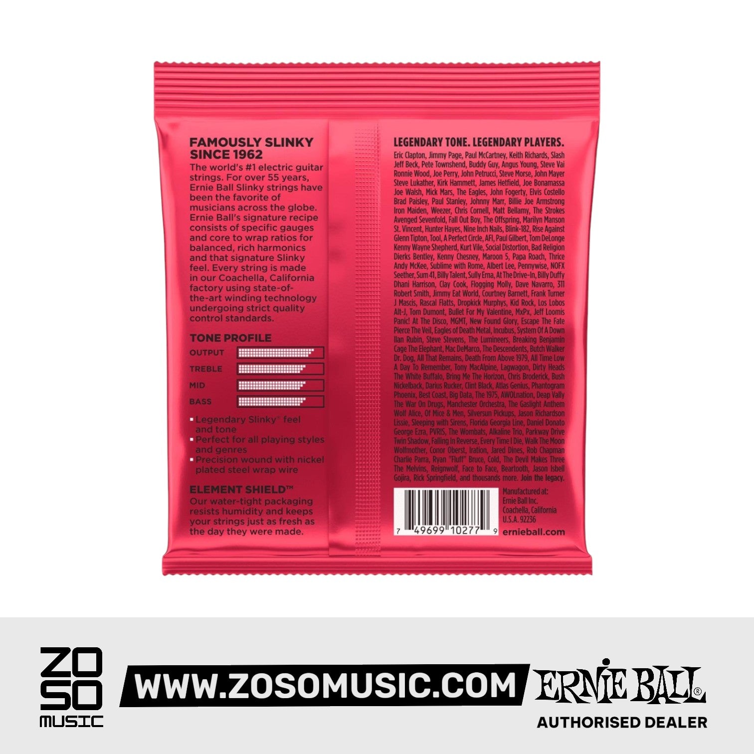 ERNIE BALL 2226 ELECTRIC GUITAR STRING BURLY SLINKY GAUGE 11-52 | ERNIE BALL , Zoso Music