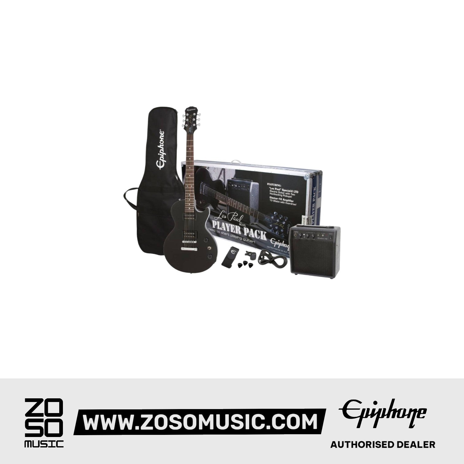 EPIPHONE LES PAUL SPECIAL II ELECTRIC GUITAR PLAYER PACK | EPIPHONE , Zoso Music