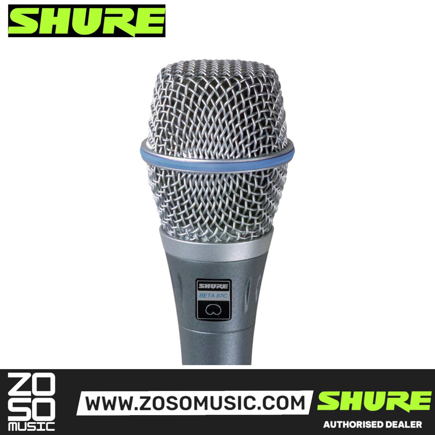 Shure Beta 87C Cardioid Condenser Handheld Vocal Microphone (BETA-87C / BETA87C), SHURE, MICROPHONE, shure-microphone-beta87c, ZOSO MUSIC SDN BHD