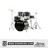 LUDWIG LC16511 ACCENT DRIVE 5-PIECE DRUMS SET W/HARDWARE, THRONE & CYMBAL COLOR BLACK CORTEX (FULL SET), LUDWIG, ACOUSTIC DRUM, ludwig-acoustic-drum-l14-lc16511dir, ZOSO MUSIC SDN BHD