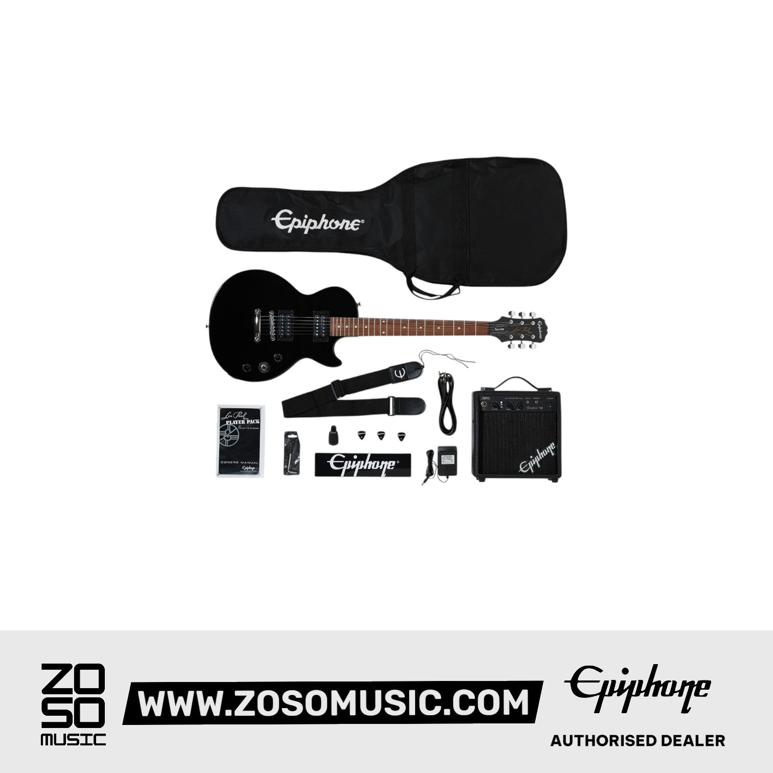 EPIPHONE LES PAUL SPECIAL II ELECTRIC GUITAR PLAYER PACK | EPIPHONE , Zoso Music