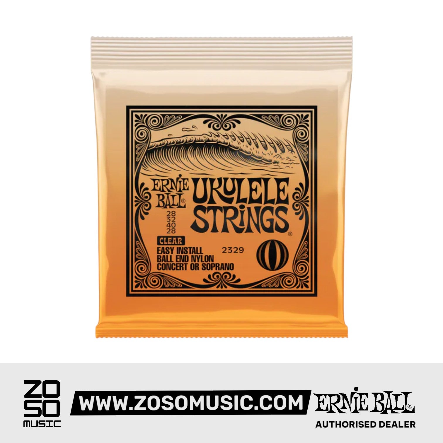 ERNIE BALL 2329 CONCERT/SOPRANO UKULELE STRING CLEAR EB2329 | ERNIE BALL , Zoso Music