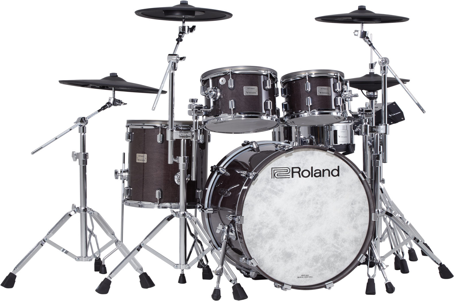 Roland V-Drums Acoustic Design VAD706GE Electronic Drum Set - Gloss Ebony Zoso Music