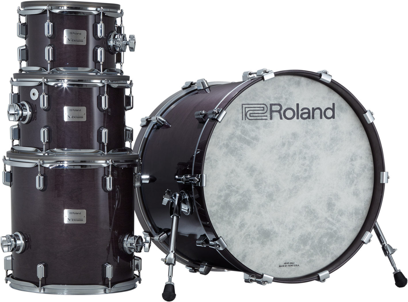 Roland V-Drums Acoustic Design VAD706GE Electronic Drum Set - Gloss Ebony Zoso Music
