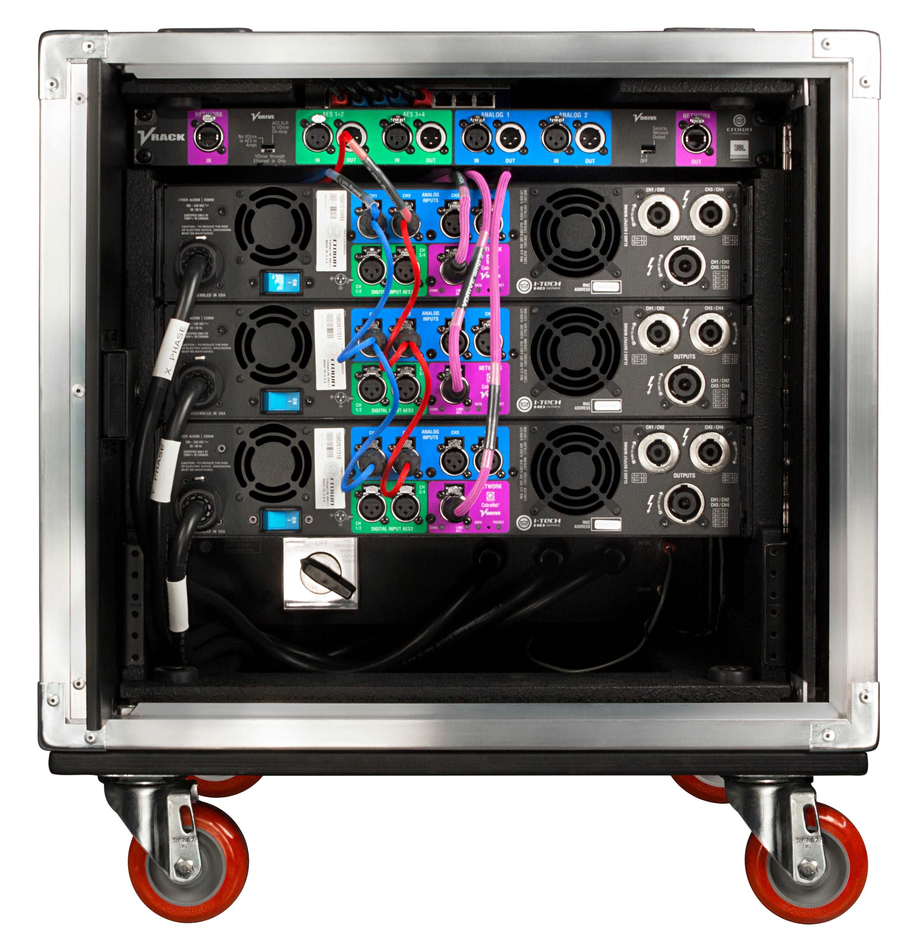 Crown VRACKHD4FX 3 Nos X 4x3500HD Amplifiers, RACK, PD, +I/O ( VRACK HD4FX / VRACK-HD4FX )