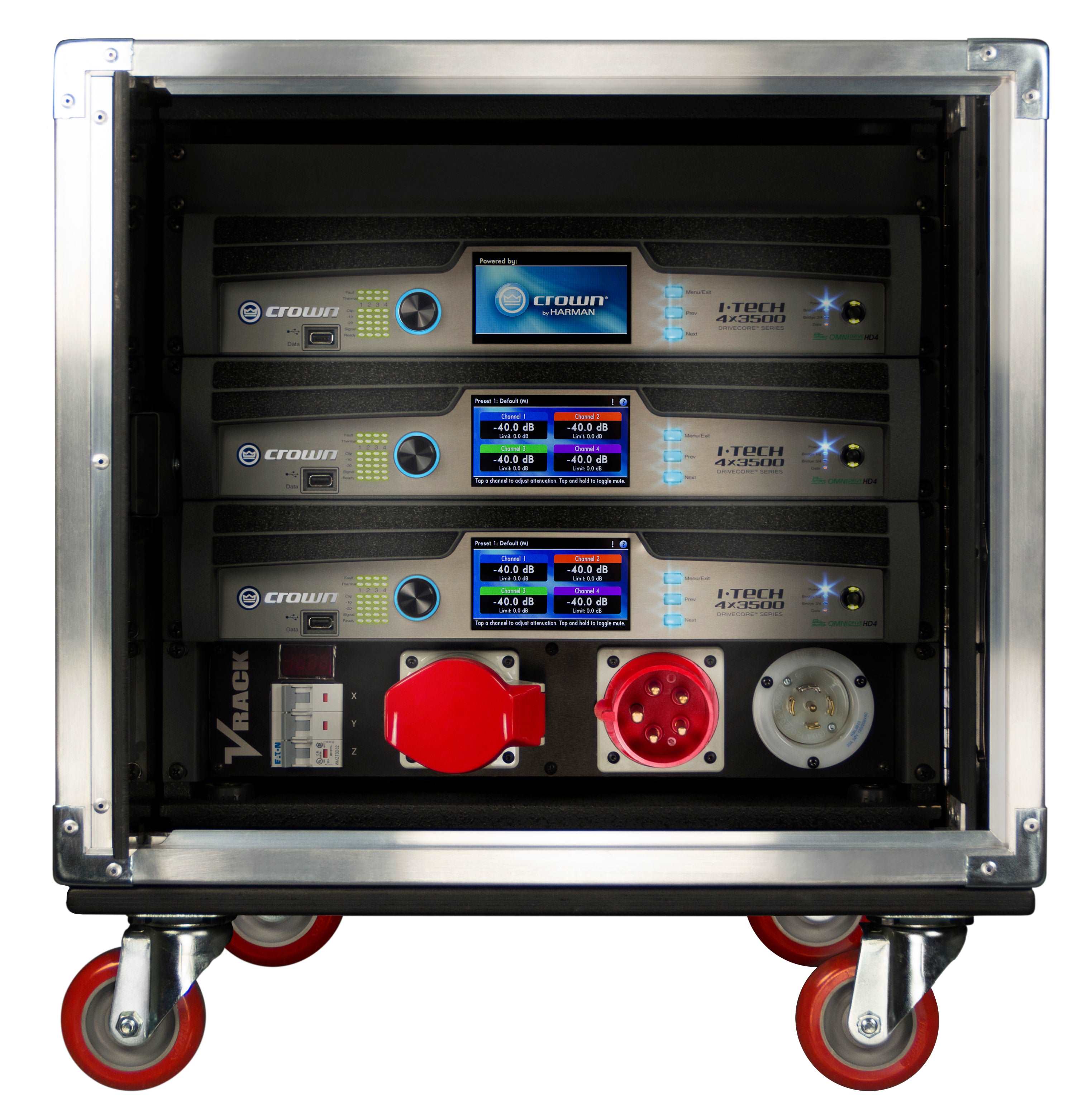 Crown VRACKHD4FX 3 Nos X 4x3500HD Amplifiers, RACK, PD, +I/O ( VRACK HD4FX / VRACK-HD4FX )