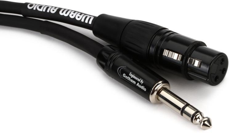 Warm Audio Pro Silver XLR Female to TRS Male Cable - 6-foot Zoso Music