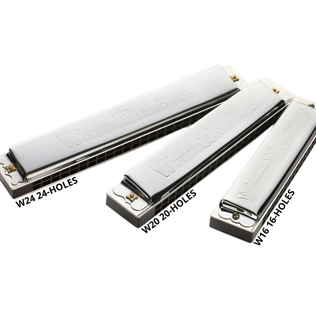 Suzuki Winner 16/20/24 - Holes C Key Tremolo Harmonica 16 Holes ( W-16 W-20 W-24 ) |  SUZUKI |  HARMONICA |  Zoso Music