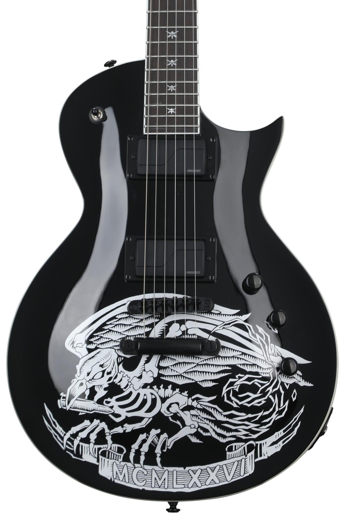 ESP LTD WA-WARBIRD Will Adler Signature Electric Guitar - Black with Graphic