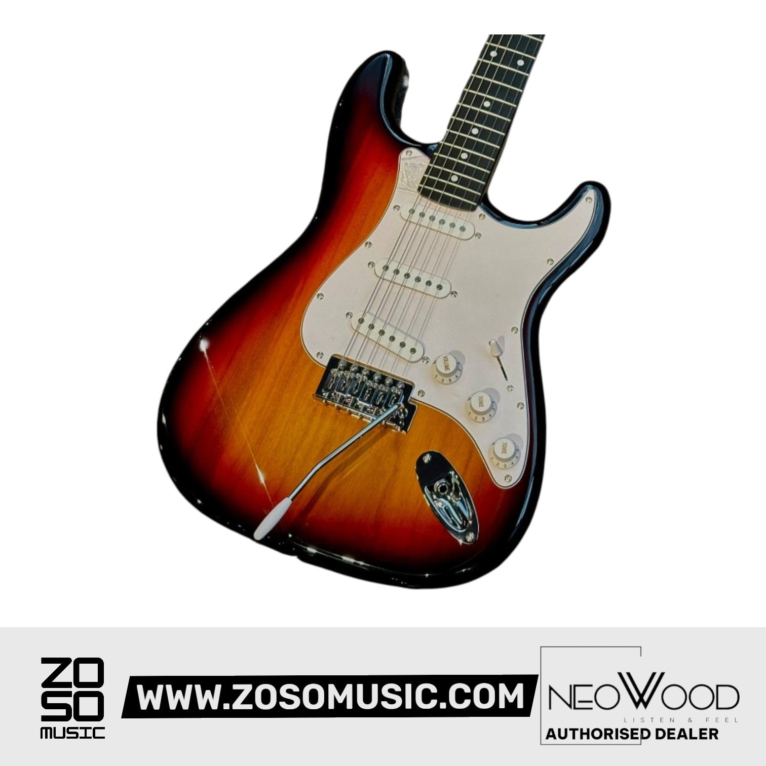 Neowood K-EG1-R SB Strat SSS Electric Guitar Sunburst | Zoso Music Sdn Bhd