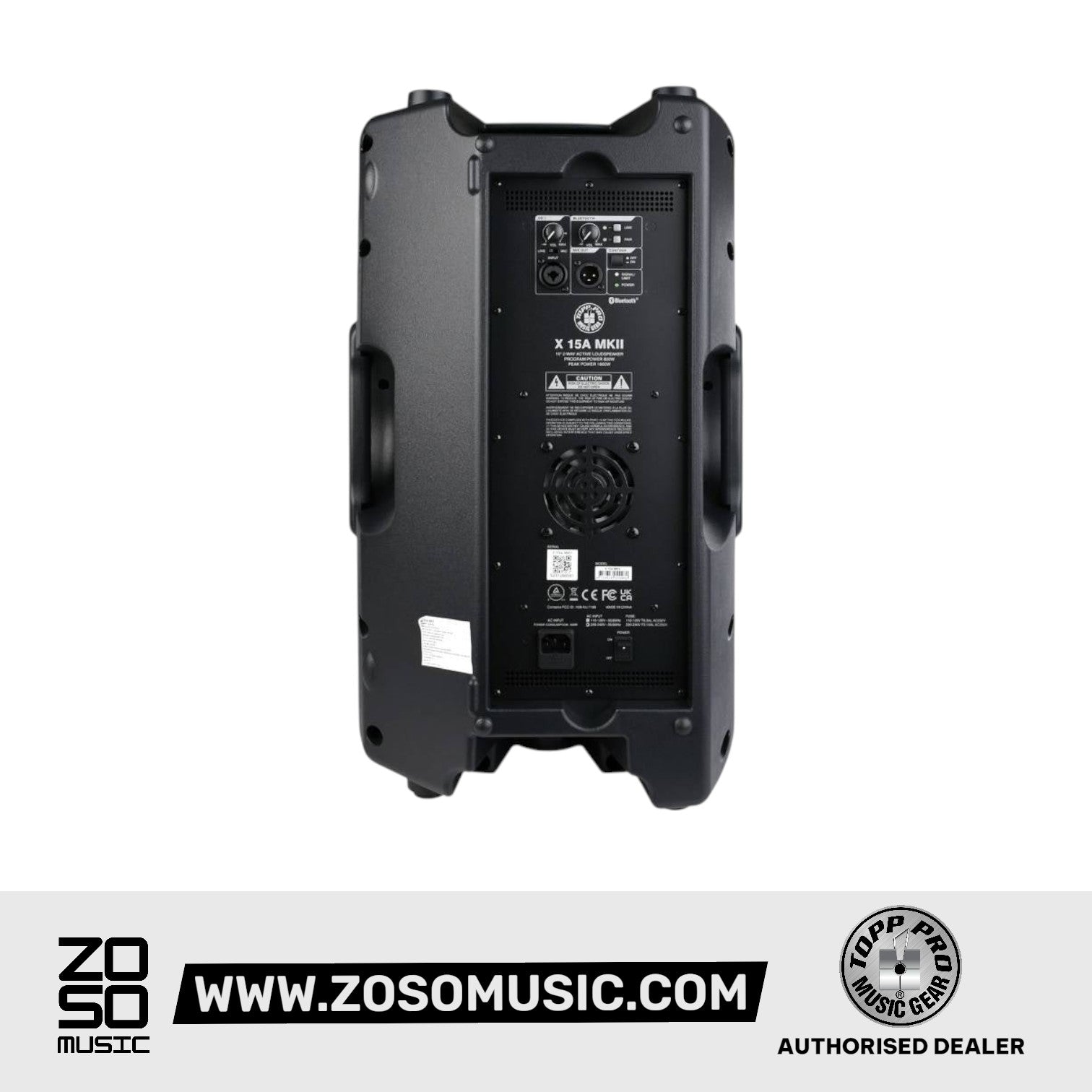 Topp Pro X 15A MKII 1600 Watt Active Loudspeaker |  TOPP PRO |  POWERED SPEAKER |  Zoso Music