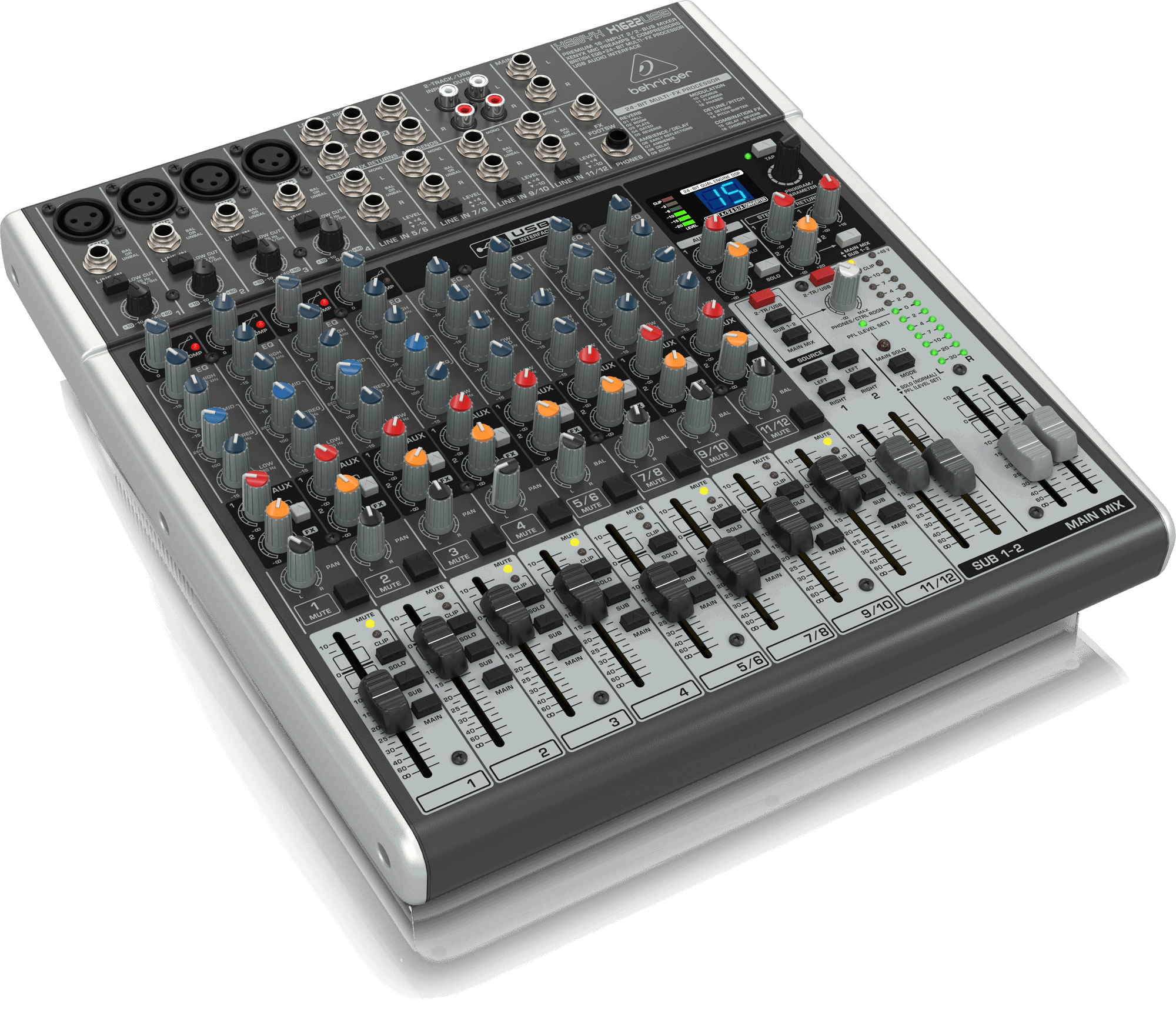 Behringer Xenyx X1622USB 12-channel Mixer with USB and Effects (Xenyx-X1622USB) | BEHRINGER , Zoso Music