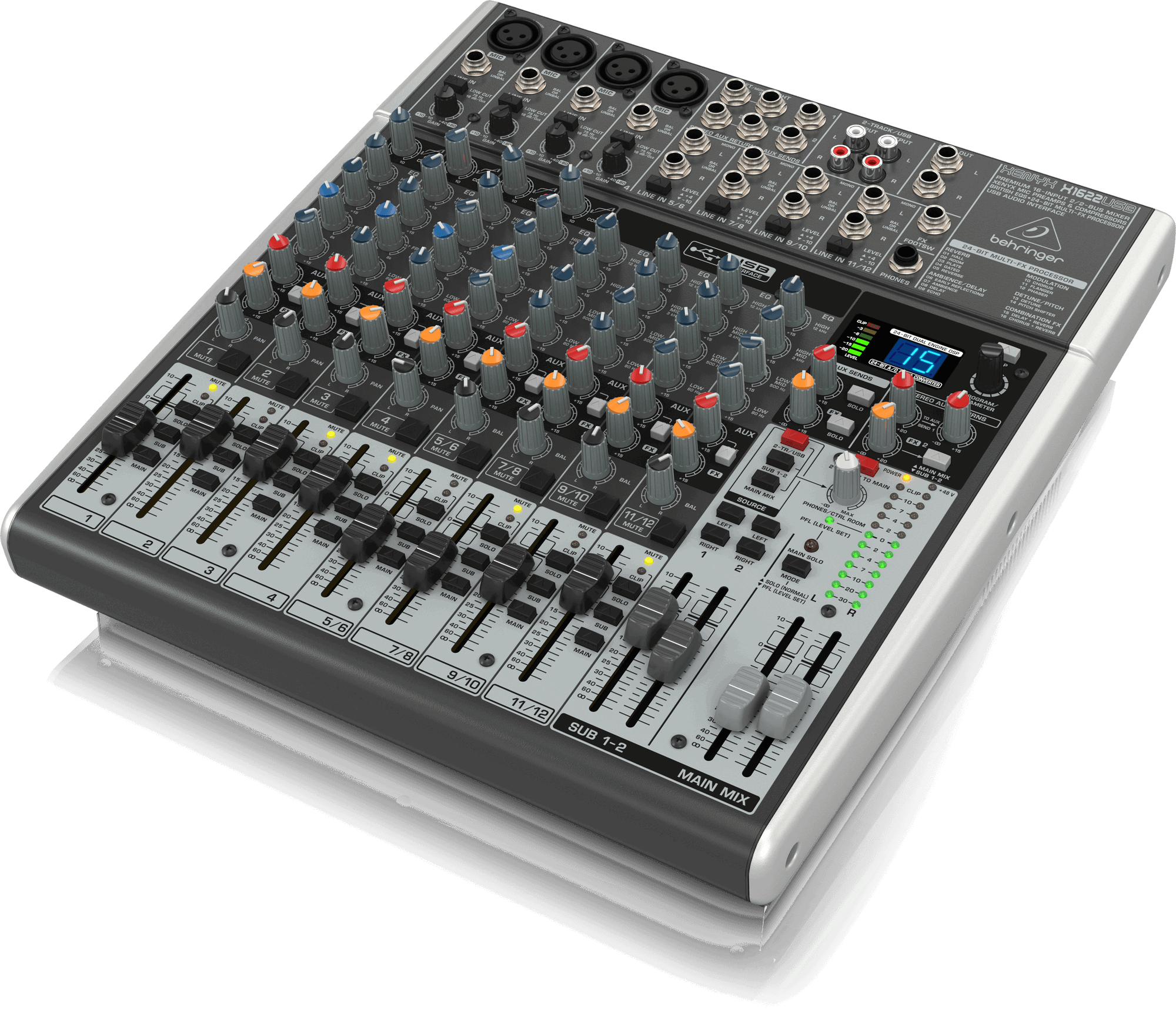 Behringer Xenyx X1622USB 12-channel Mixer with USB and Effects (Xenyx-X1622USB) | BEHRINGER , Zoso Music