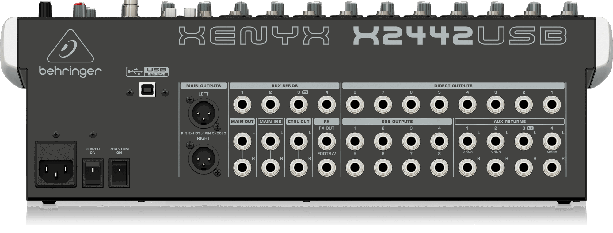 Behringer Xenyx X2442USB Mixer with USB and Effects (Xenyx-X2442USB) | BEHRINGER , Zoso Music