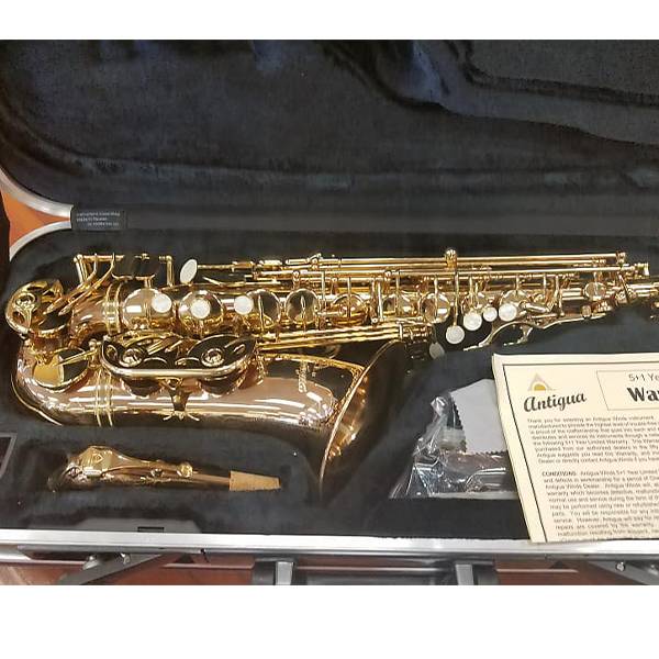 Antigua AS4240RLQ Powerbell Professional Alto Saxophone Brass Body With Case - Lacquer (AS4240 RLQ)