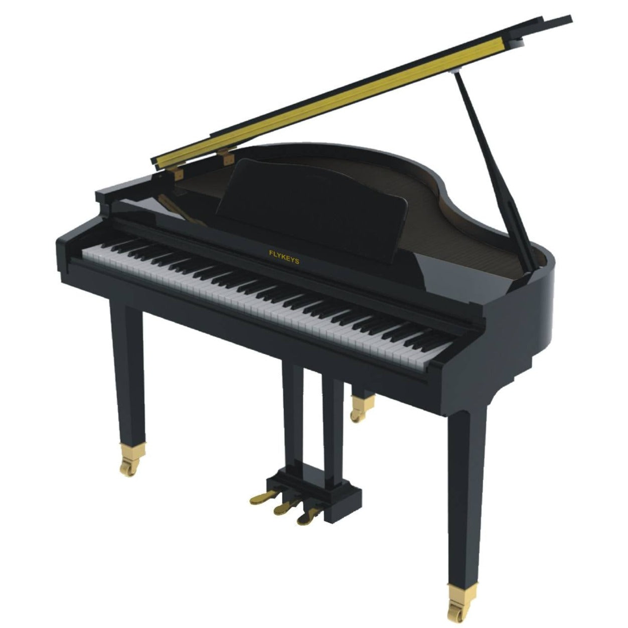 Flykeys FGP110 88-Keys Grand Piano - Black