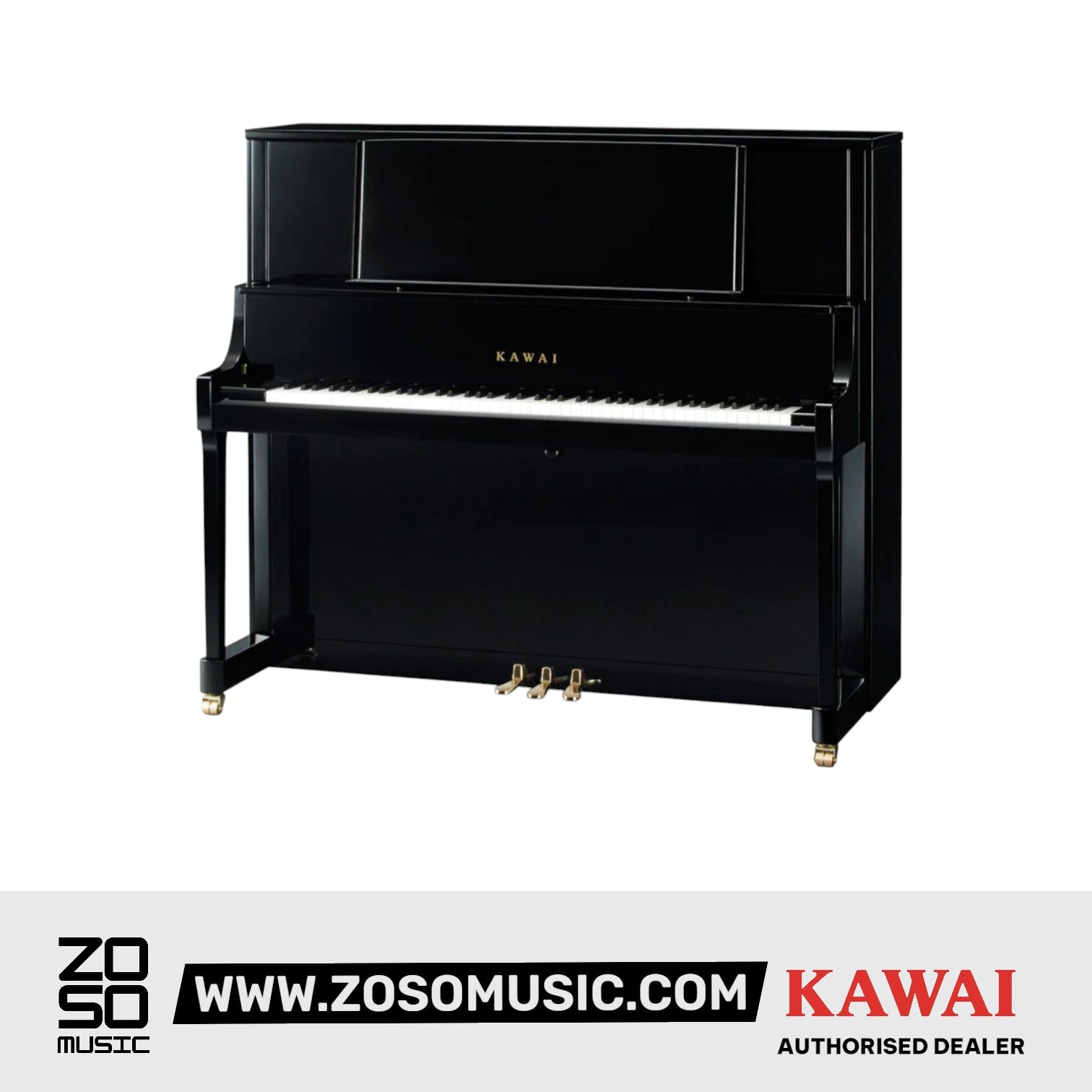 Kawai K800 [Made In Japan] ATX4 Hybrid Upright Piano (Height: 134 cm) - Ebony Polish |  KAWAI |  PIANO-UPRIGHT |  Zoso Music