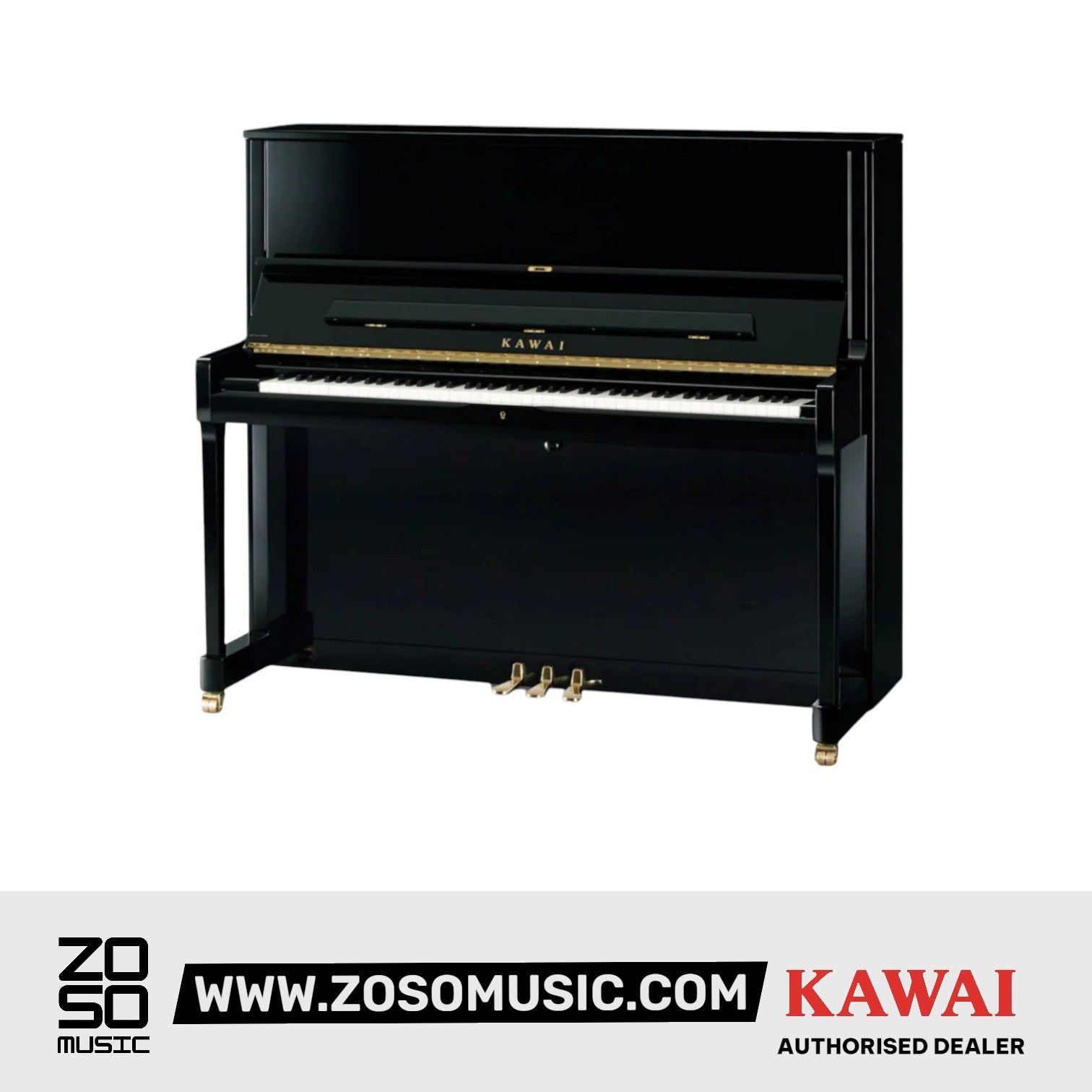 Kawai K400 [Made In Japan]-ATX4 Hybrid Upright Piano (Height: 122 cm) - Ebony Polish |  KAWAI |  PIANO-UPRIGHT |  Zoso Music