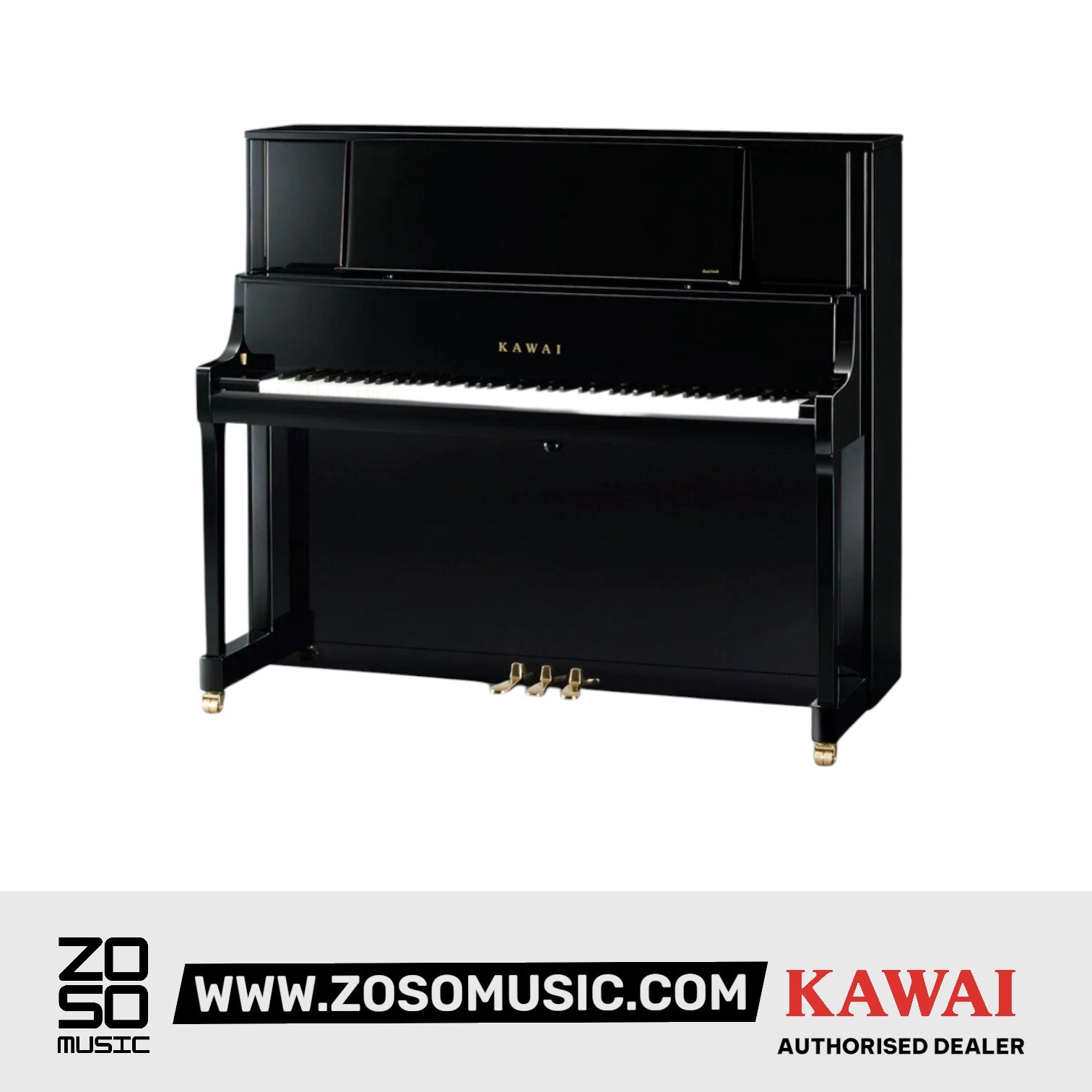 Kawai K700 [Made In Japan]  AURES2 Hybrid Upright Piano (Height: 130 cm) - Ebony Polis |  KAWAI |  PIANO-UPRIGHT |  Zoso Music