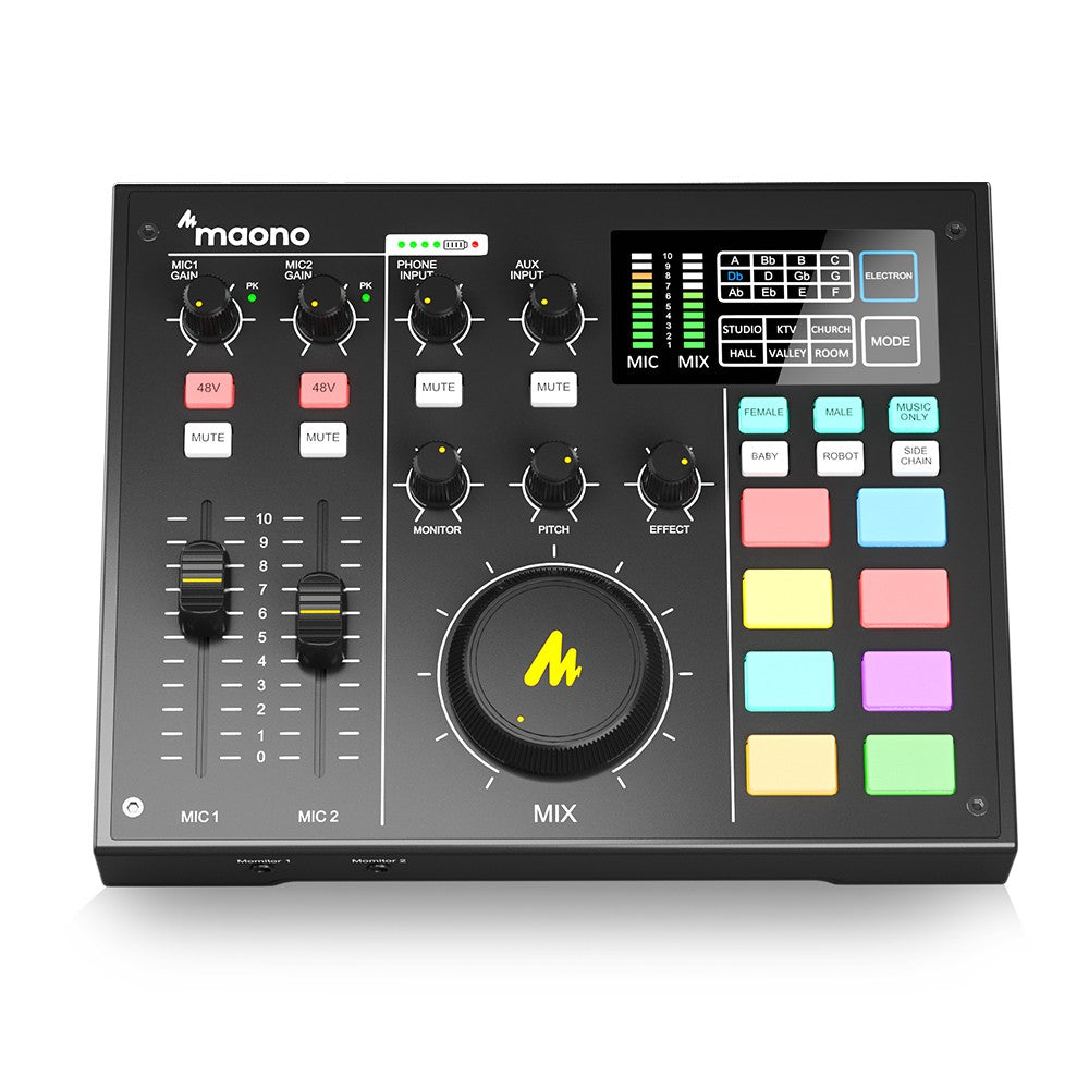 Maono AM100 Professional Audio Interface Sound Card Mixer Recording Studio