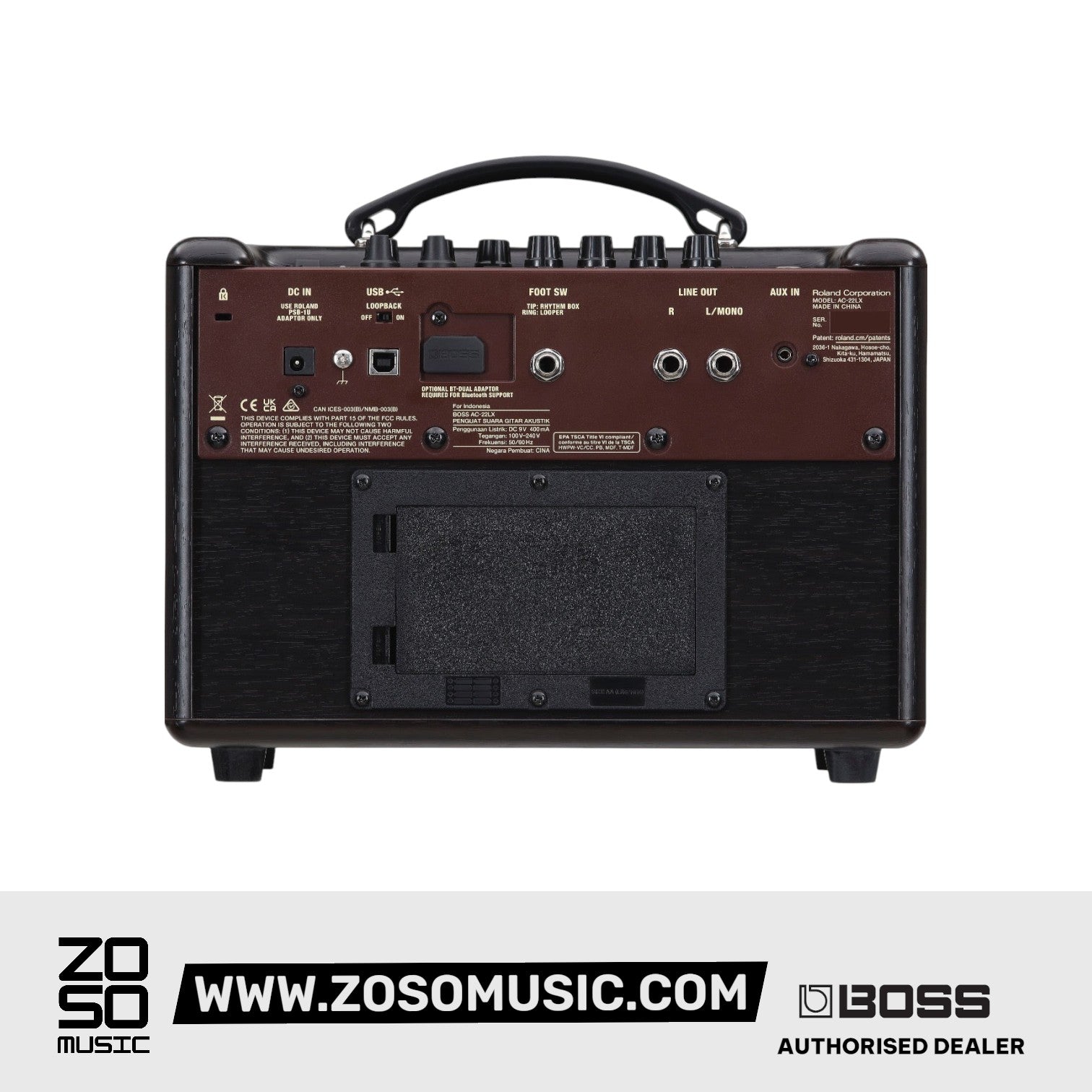 Boss AC-22 LX Acoustic Guitar Amplifier |  BOSS |  AMPLIFIER-ACOUSTIC |  Zoso Music
