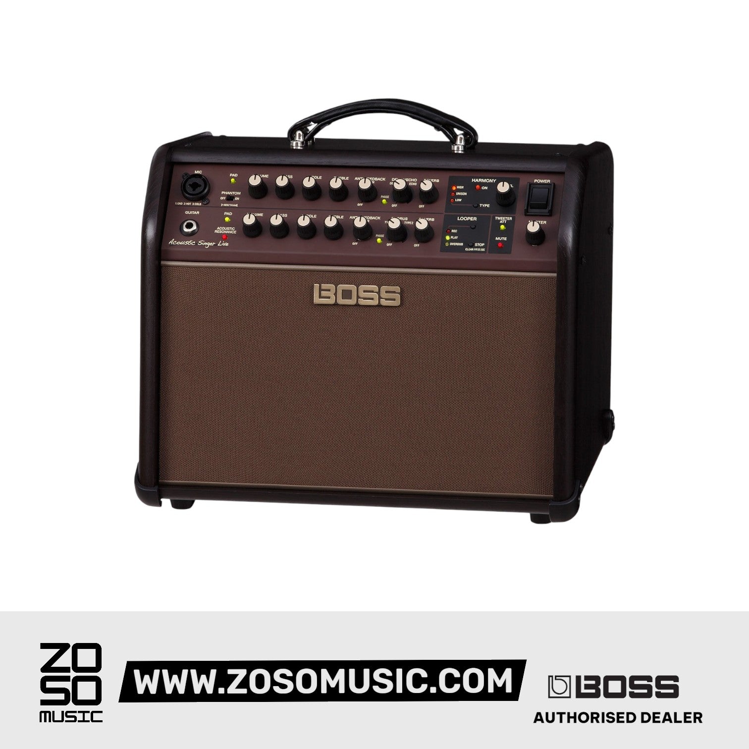 Boss Acoustic Singer Live LT 60-watt Bi-amp Acoustic Combo | BOSS , Zoso Music