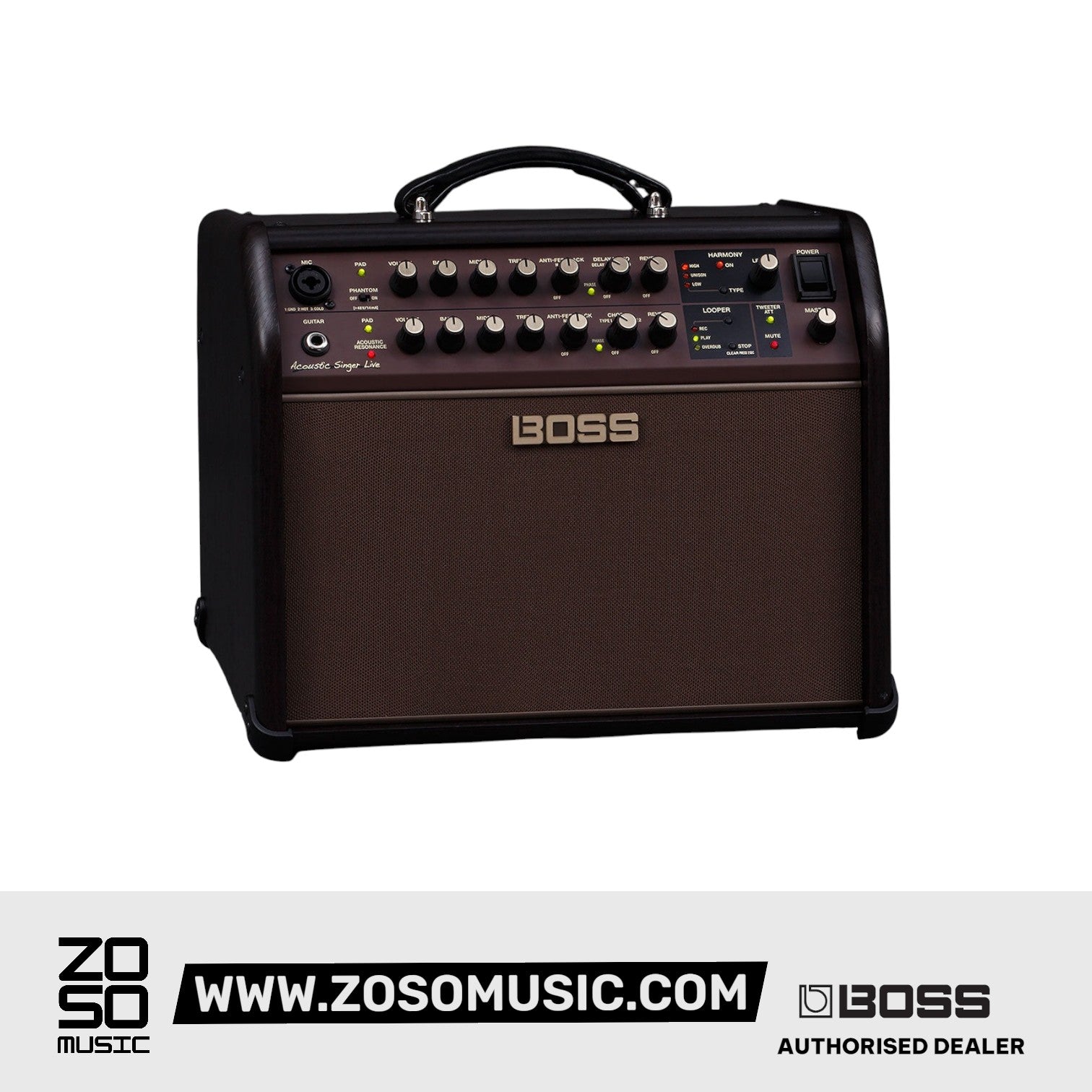 Boss Acoustic Singer Live LT 60-watt Bi-amp Acoustic Combo | BOSS , Zoso Music