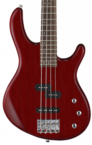 Cort Action PJ Electric Bass Guitar With Bag Open Pore Black Cherry